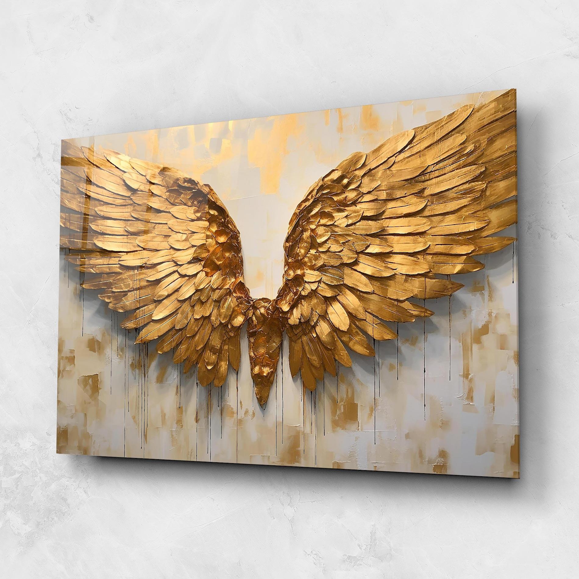 Стъклена картина Golden Wings Art mockup 1