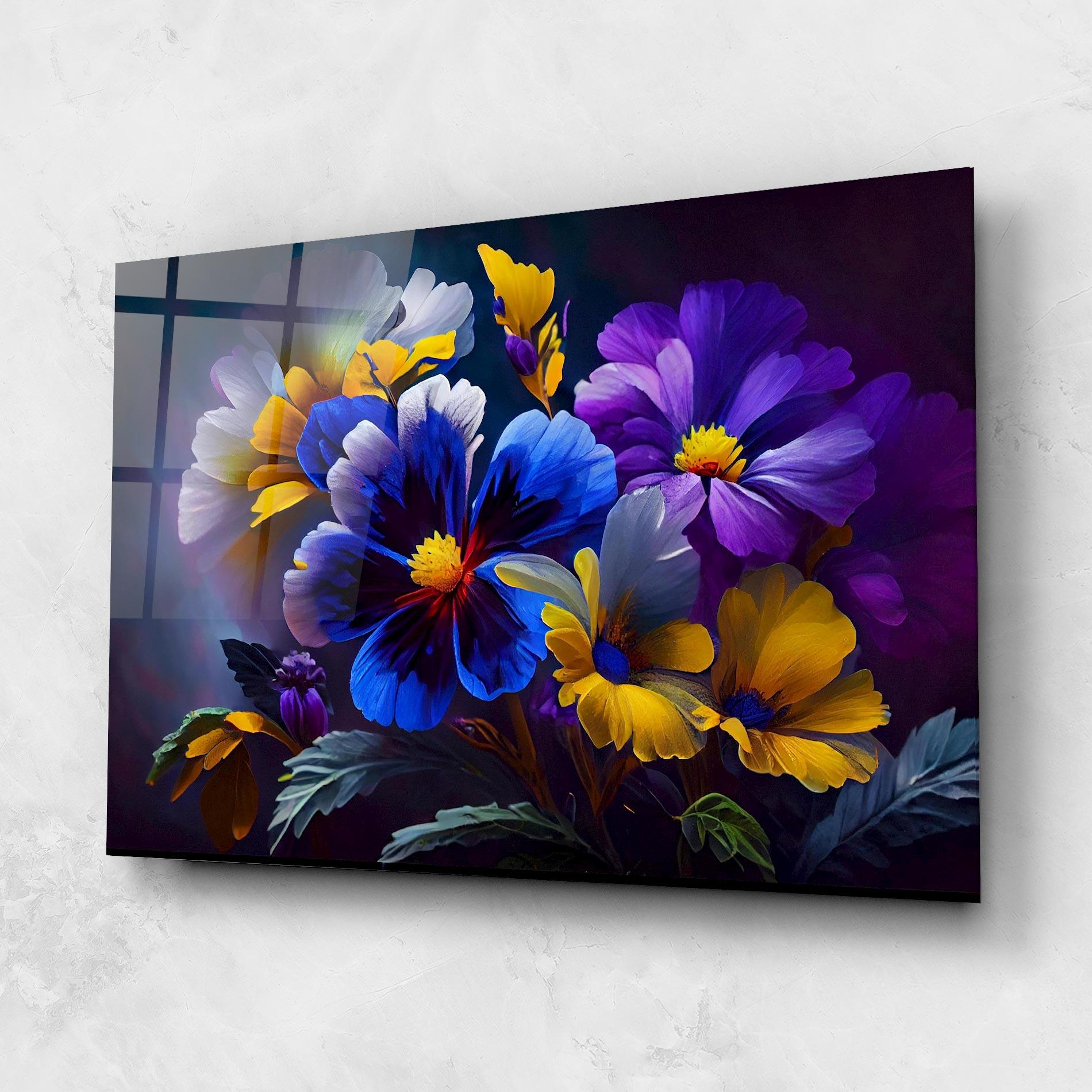 Стъклена картина Vibrant Floral Art mockup 1
