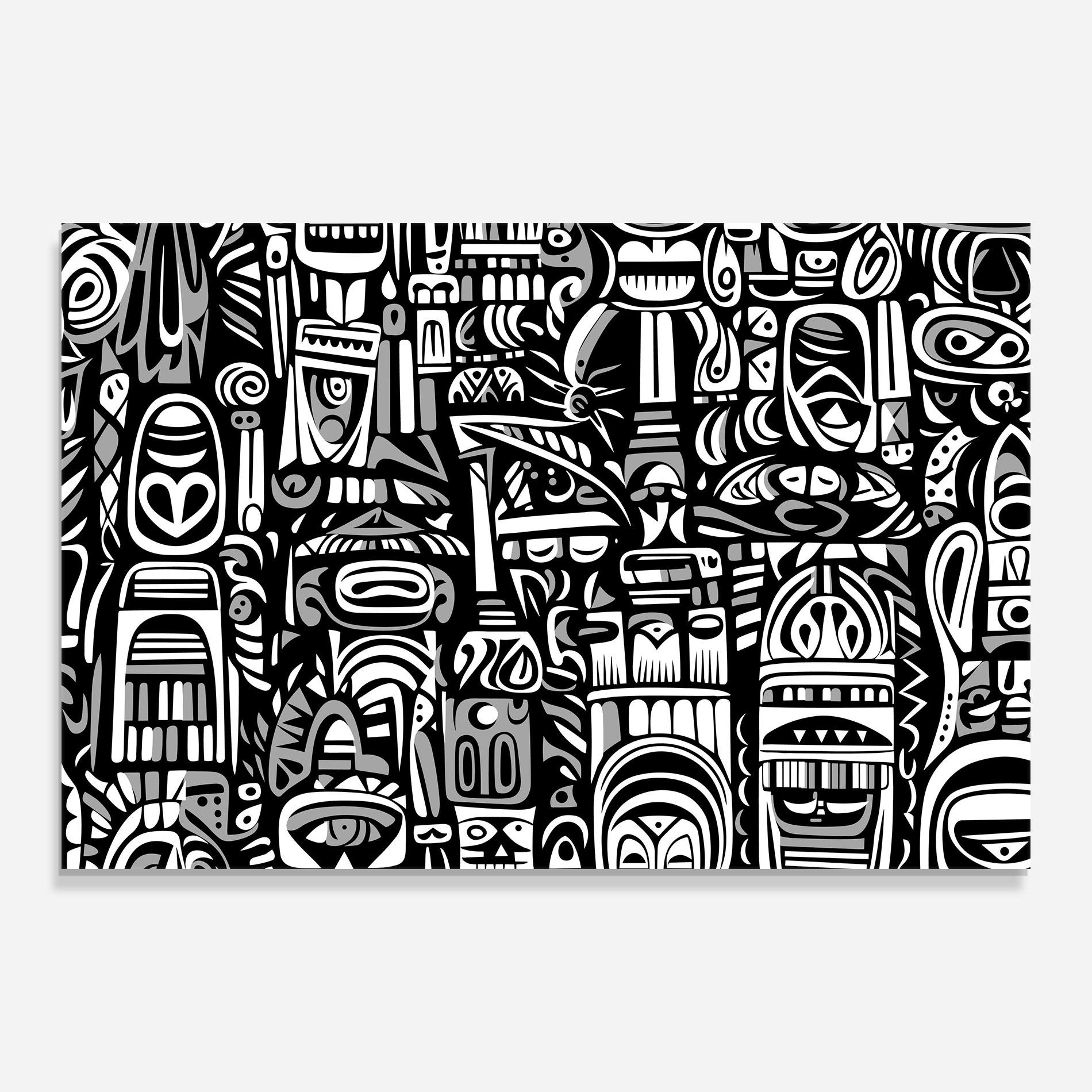 Стъклена картина African Pattern mockup 0