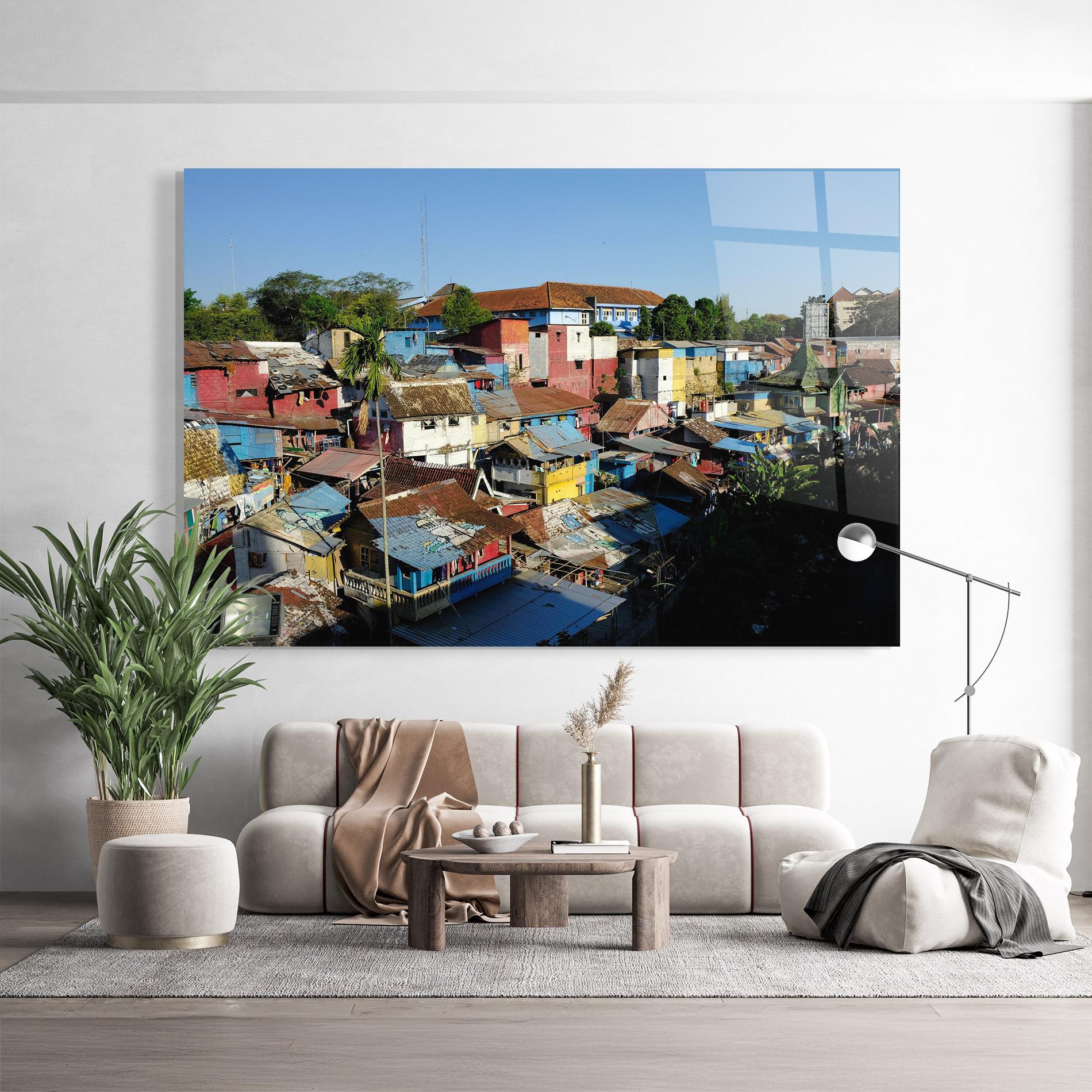 Стъклена картина Slum Building mockup 9