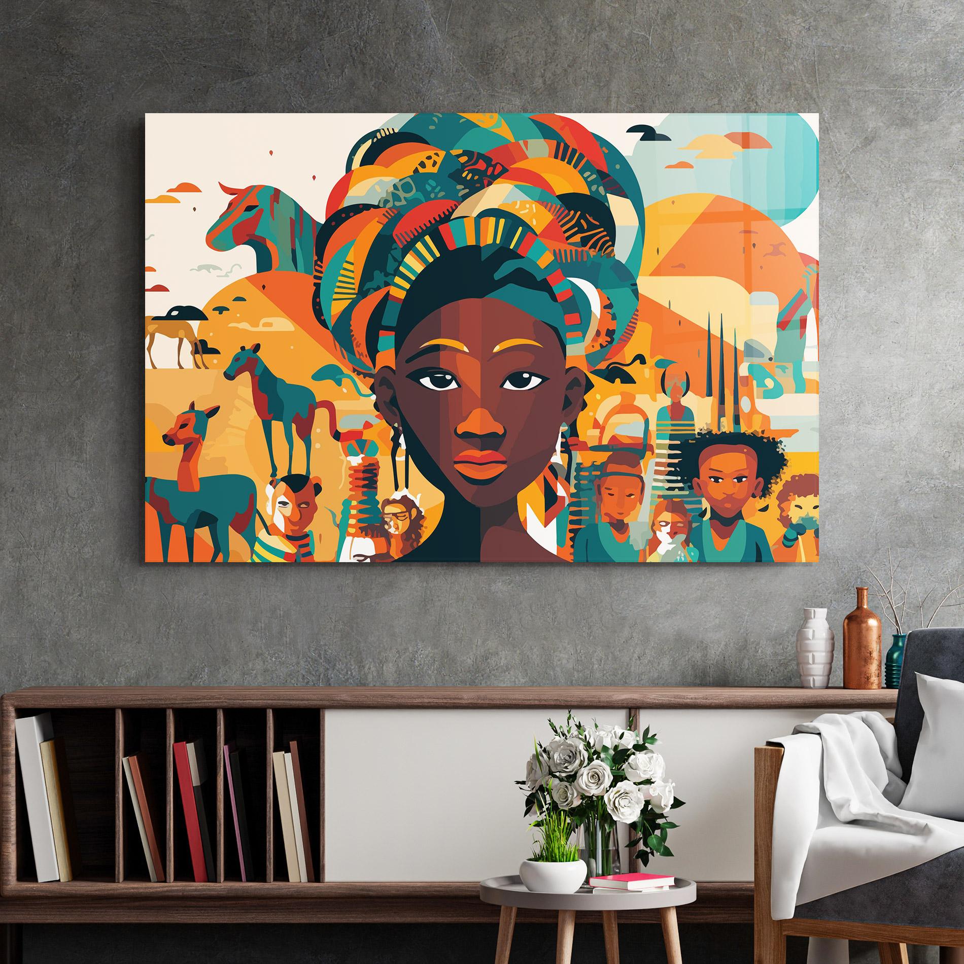 Стъклена картина Child Africa Art mockup 2