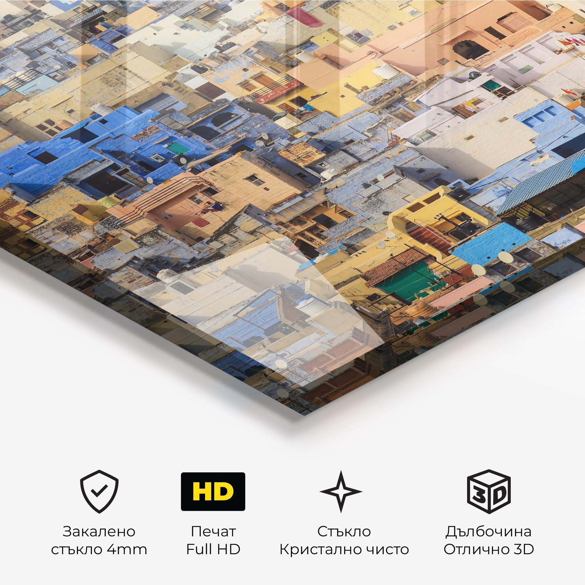Стъклена картина Rajasthan View India mockup 3