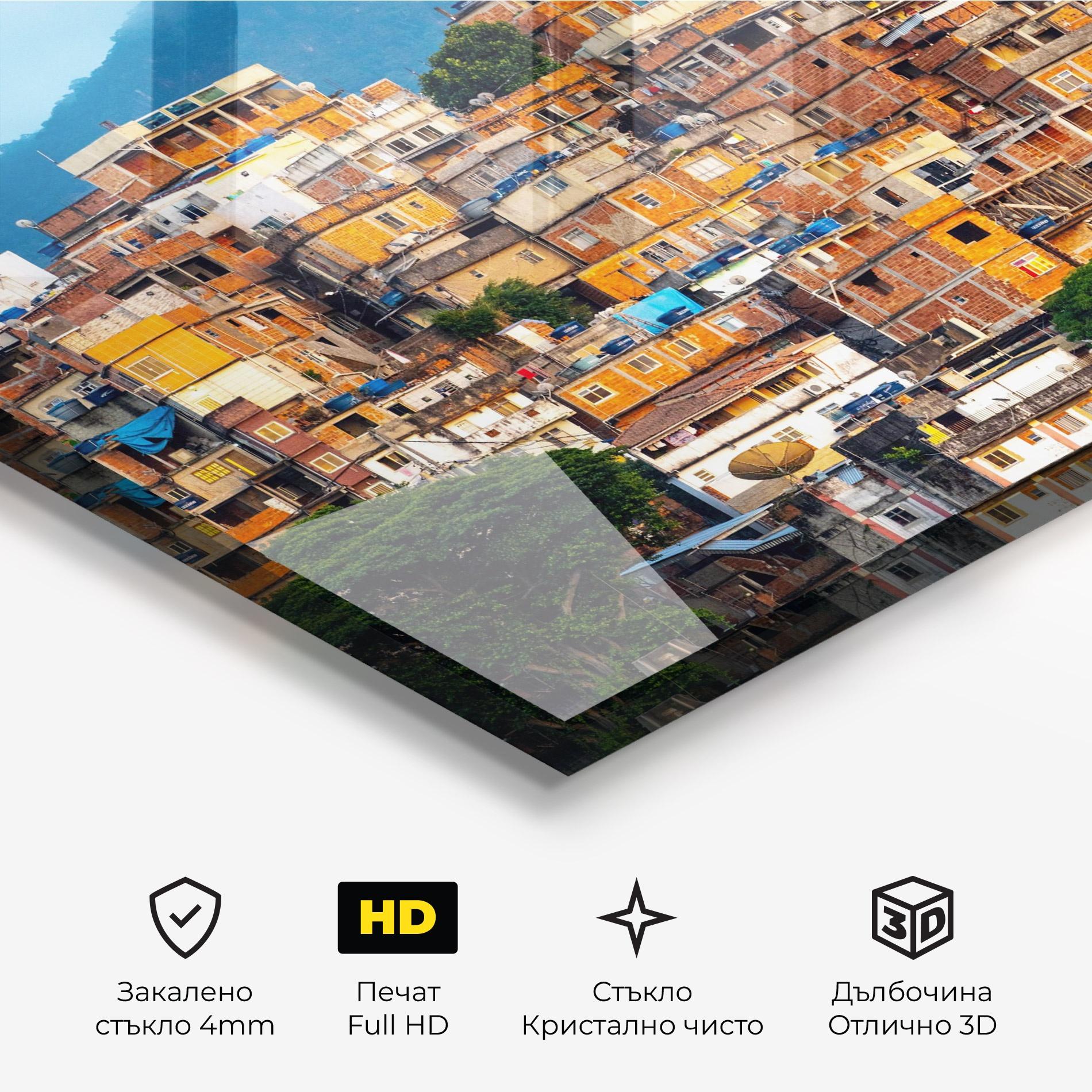 Стъклена картина Sunset Brazil mockup 3