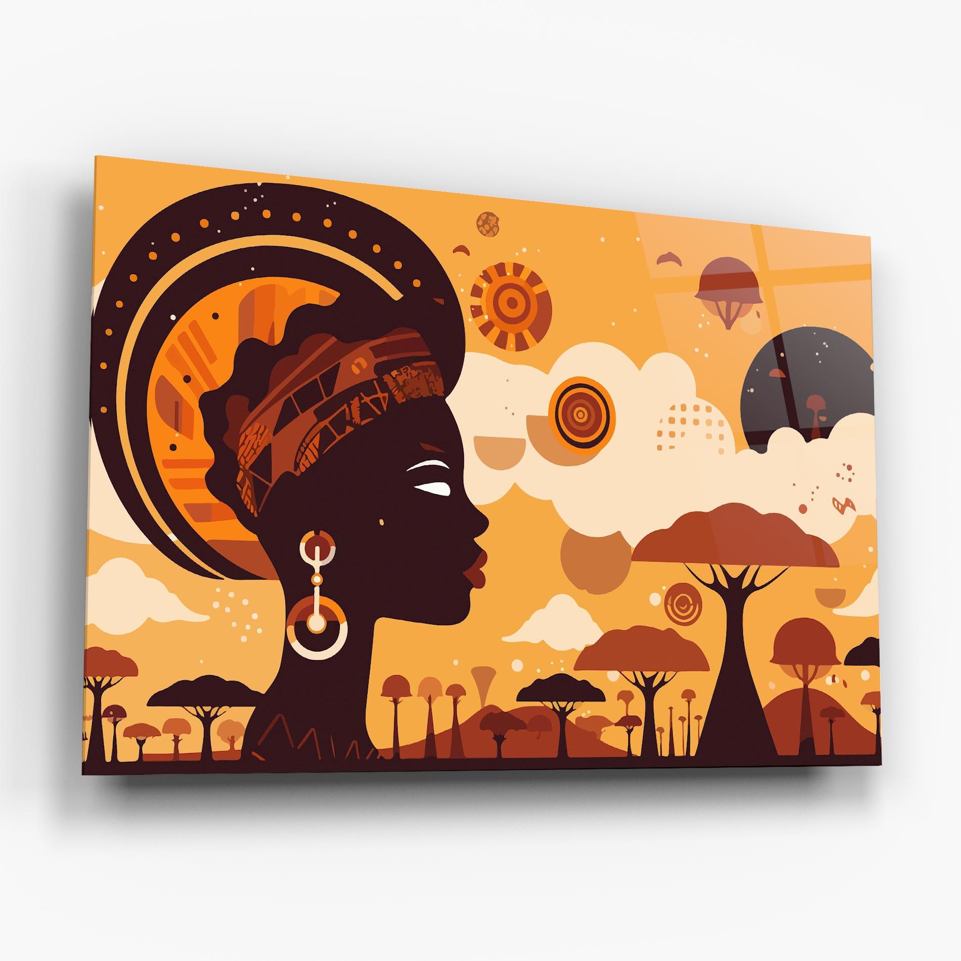 Стъклена картина African Art mockup 6