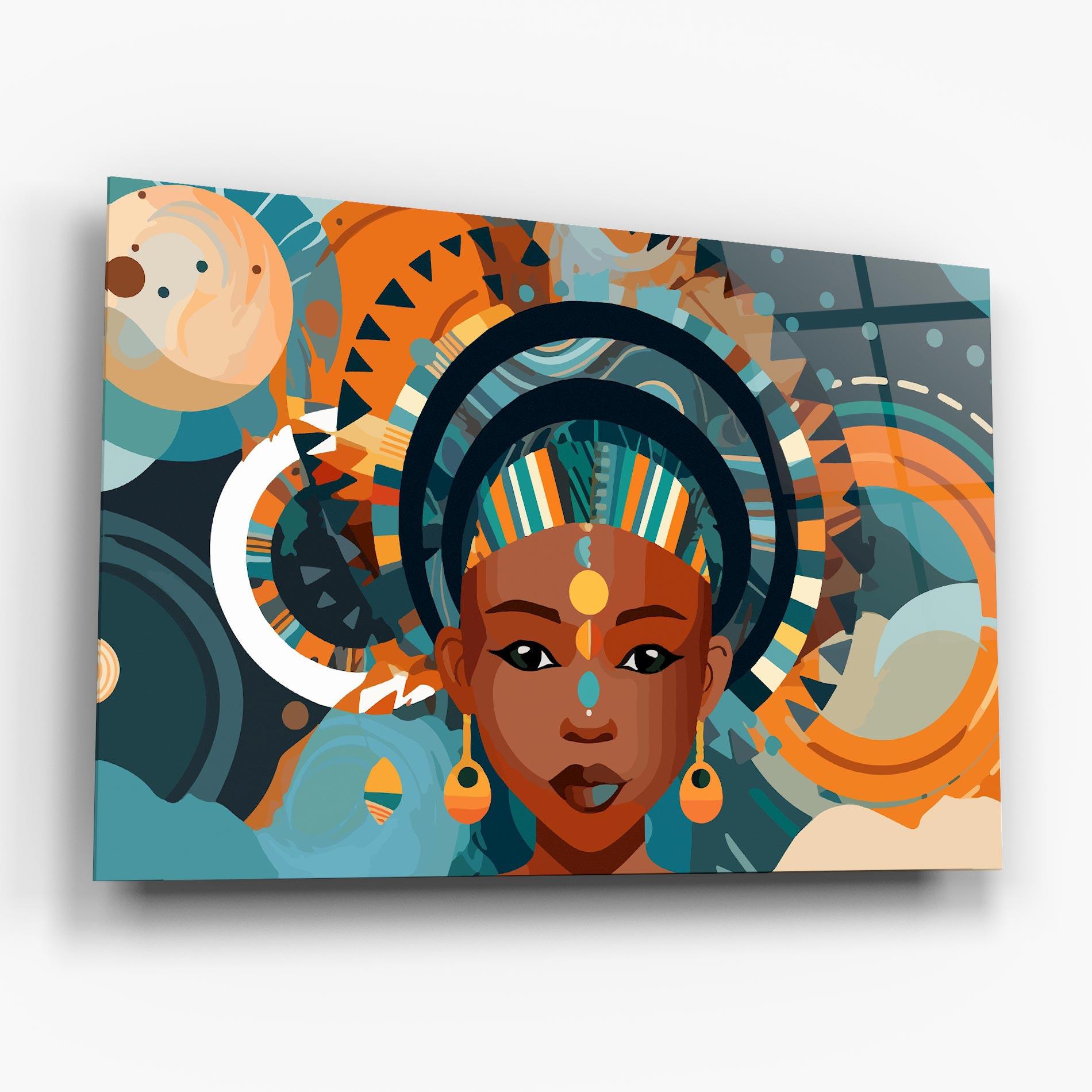 Стъклена картина African Colorful Child mockup 6