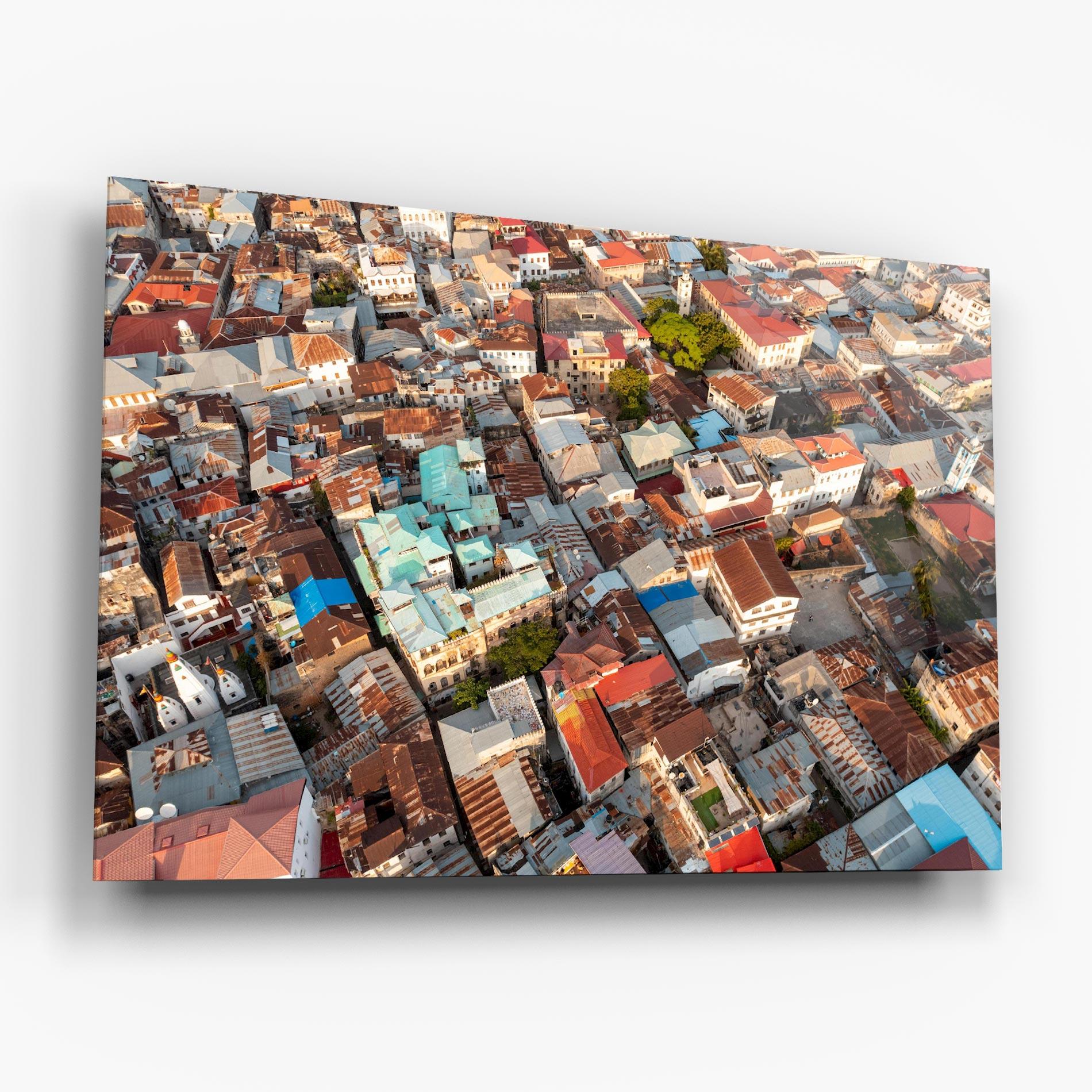 Стъклена картина Island Tanzania Buildings mockup 6