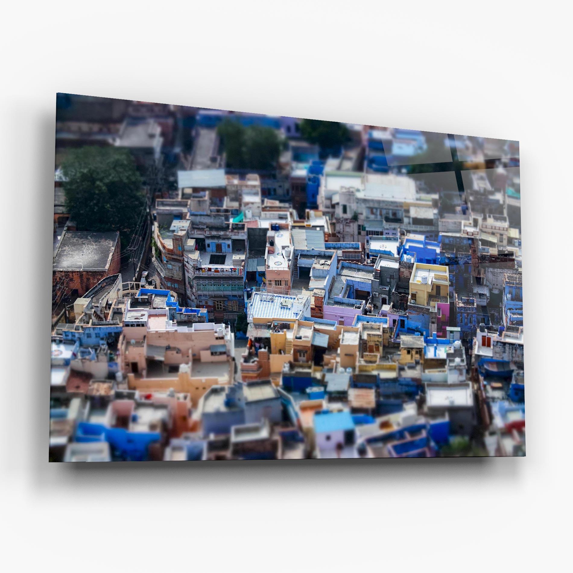 Стъклена картина Jodhpur Blue City mockup 6