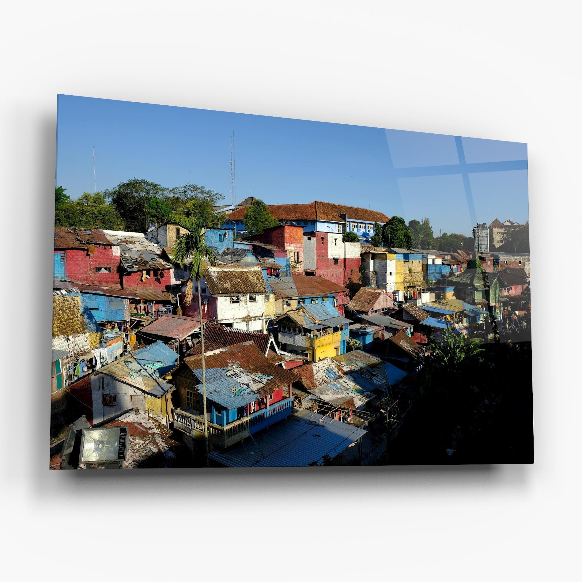 Стъклена картина Slum Building mockup 6
