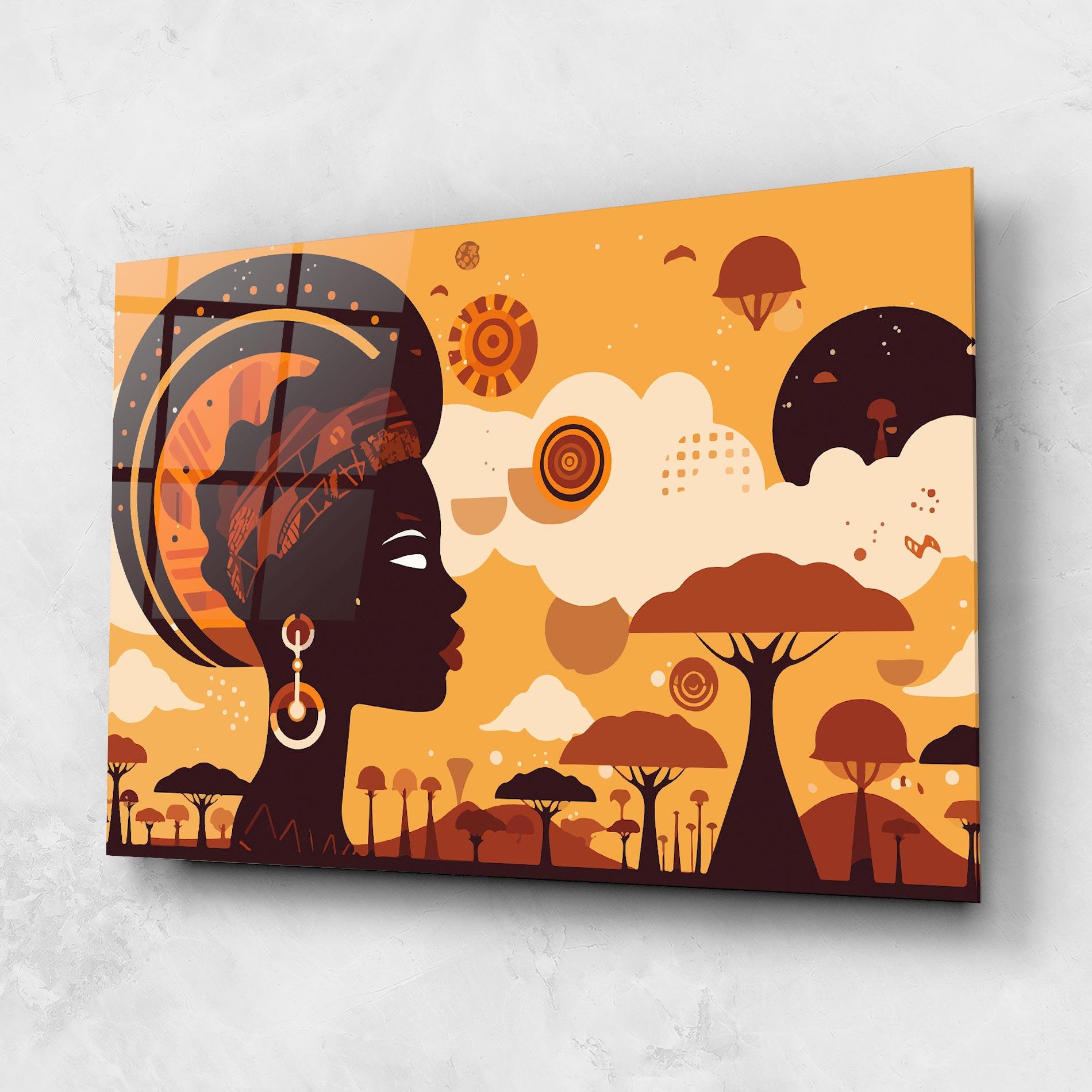 Стъклена картина African Art mockup 1