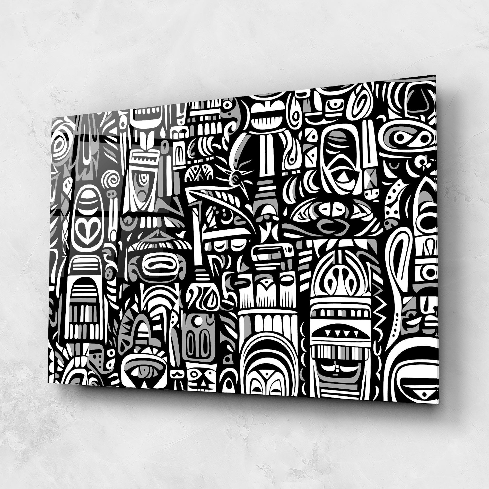 Стъклена картина African Pattern mockup 1