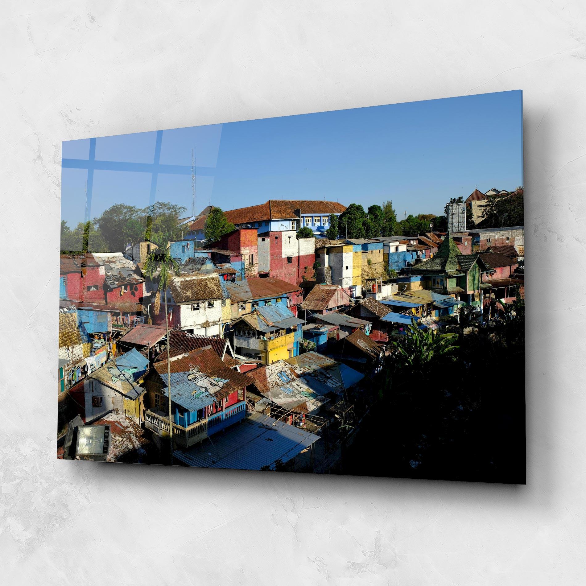 Стъклена картина Slum Building mockup 1