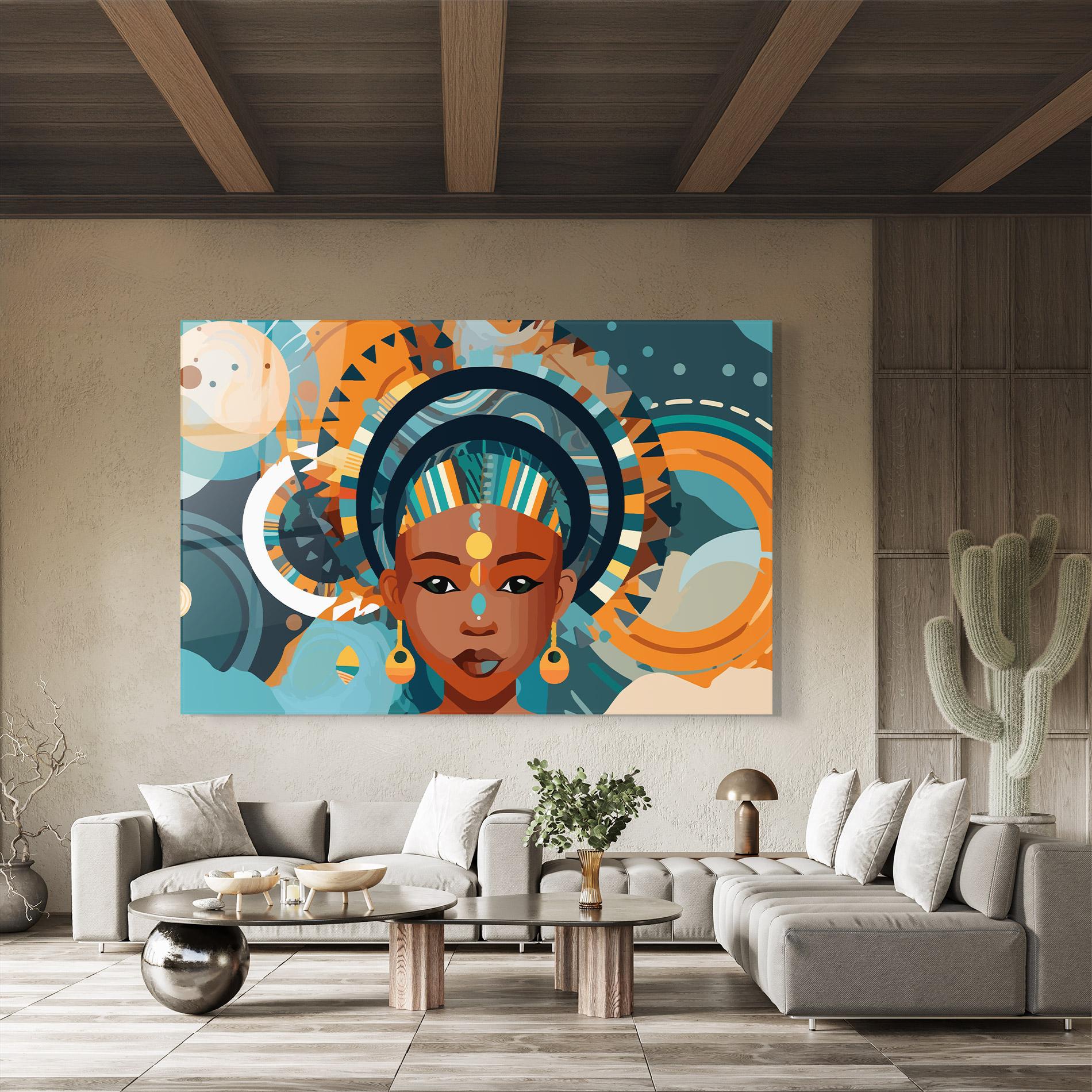 Стъклена картина African Colorful Child mockup 8