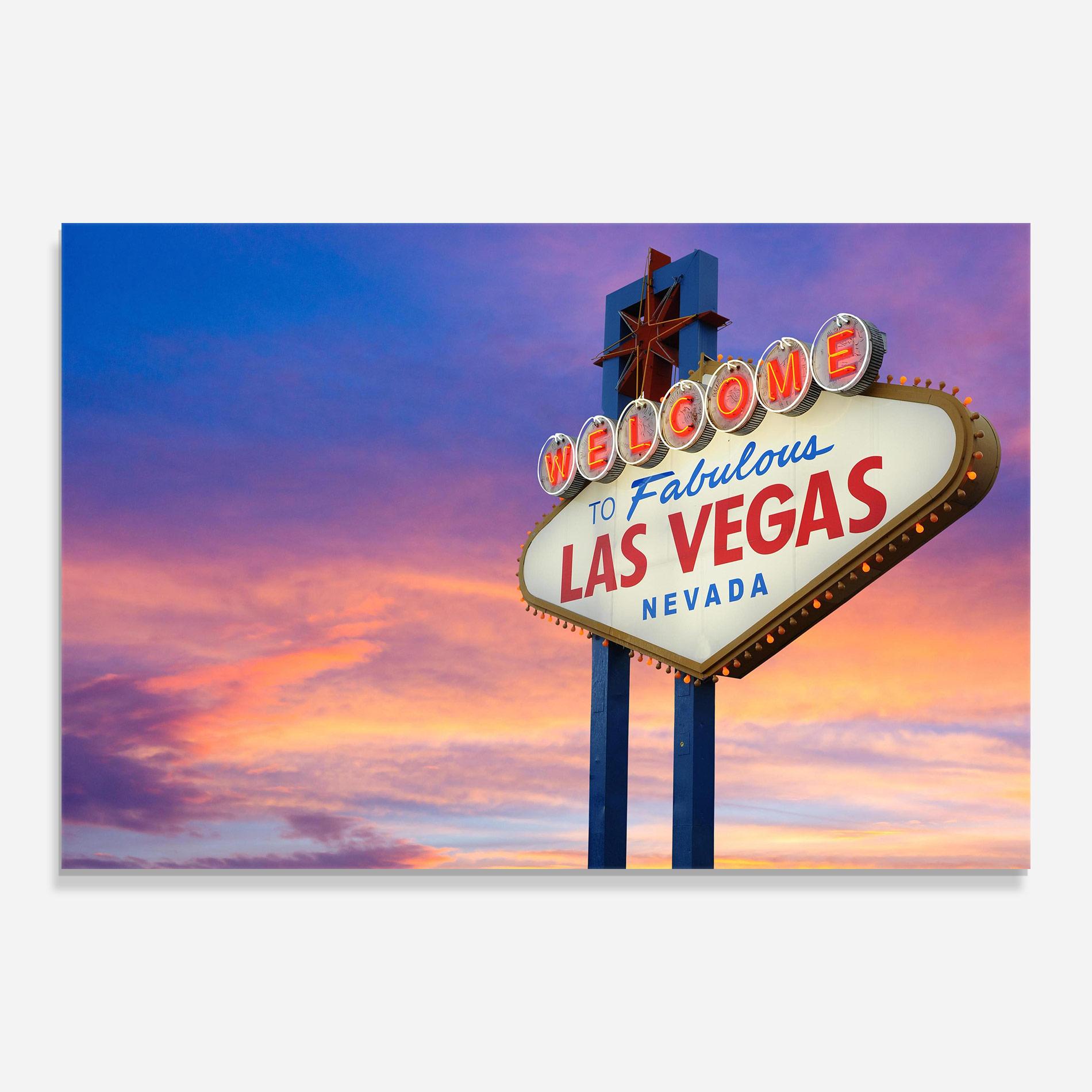 Стъклена картина Las Vegas Sign mockup 0