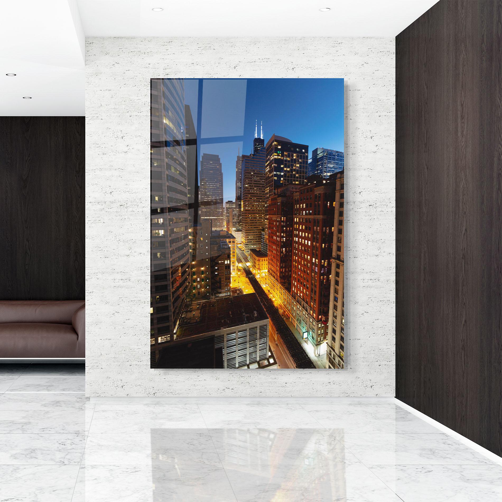 Стъклена картина Hight City Building mockup 9