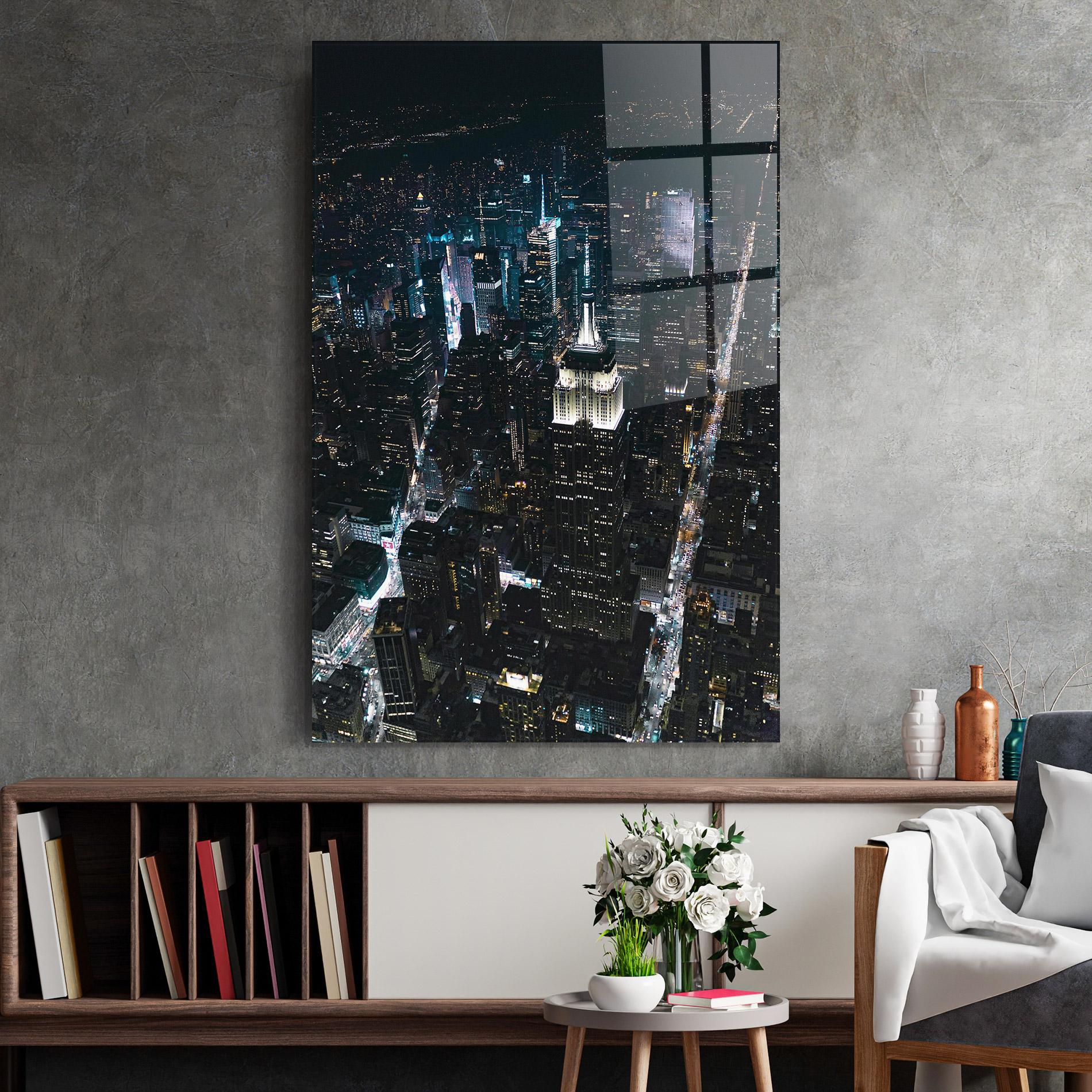 Стъклена картина Night Landscape mockup 2