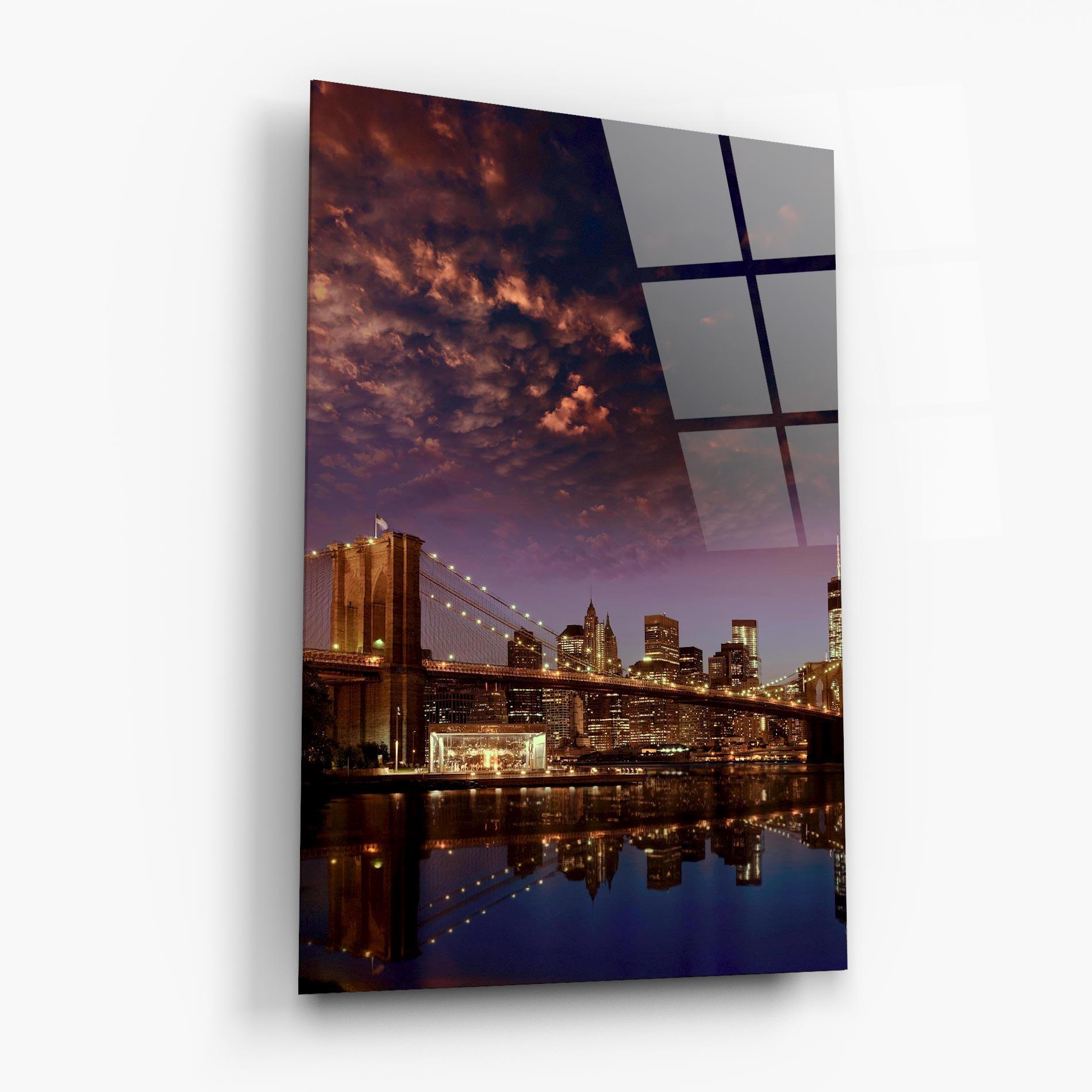Стъклена картина Sunset New York mockup 6