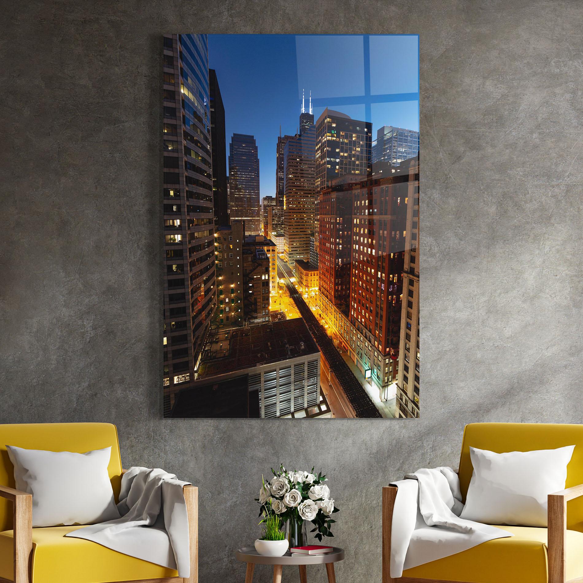 Стъклена картина Hight City Building mockup 4