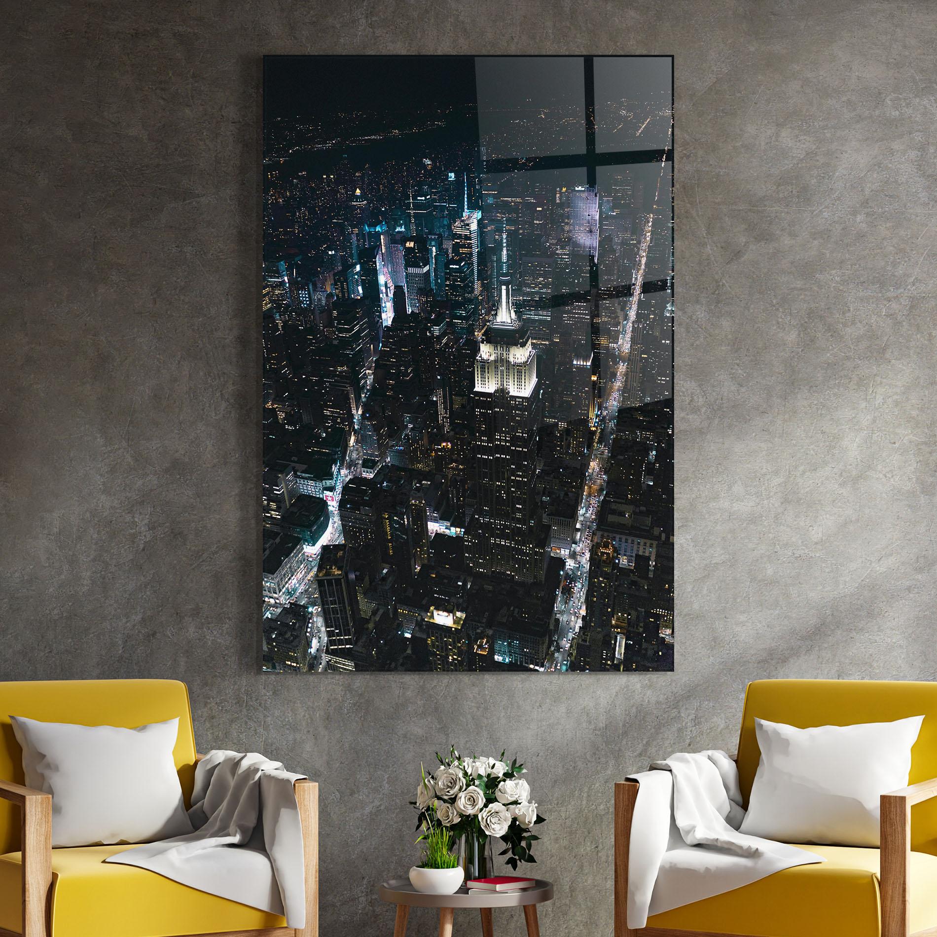 Стъклена картина Night Landscape mockup 4