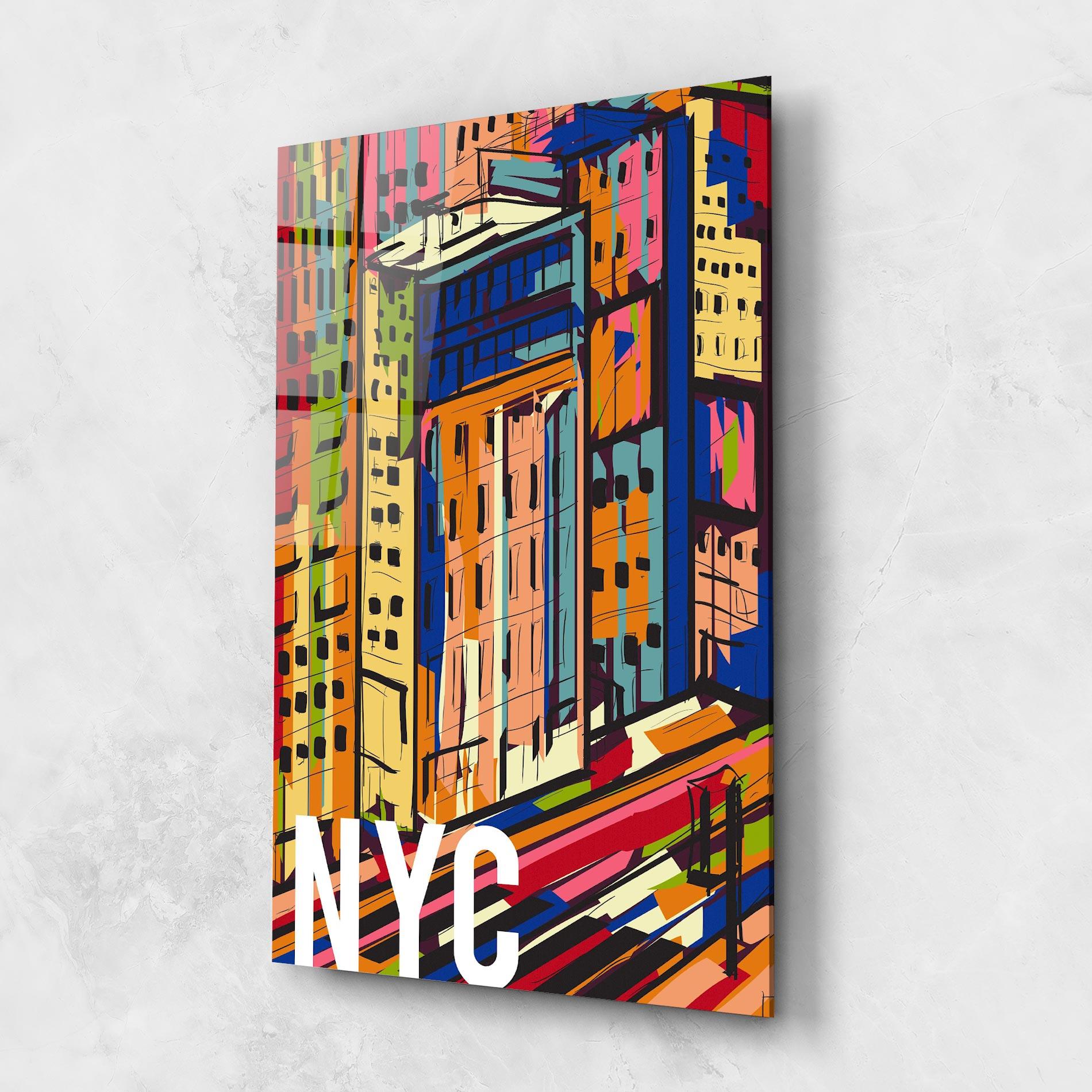 Стъклена картина New York City Art mockup 1