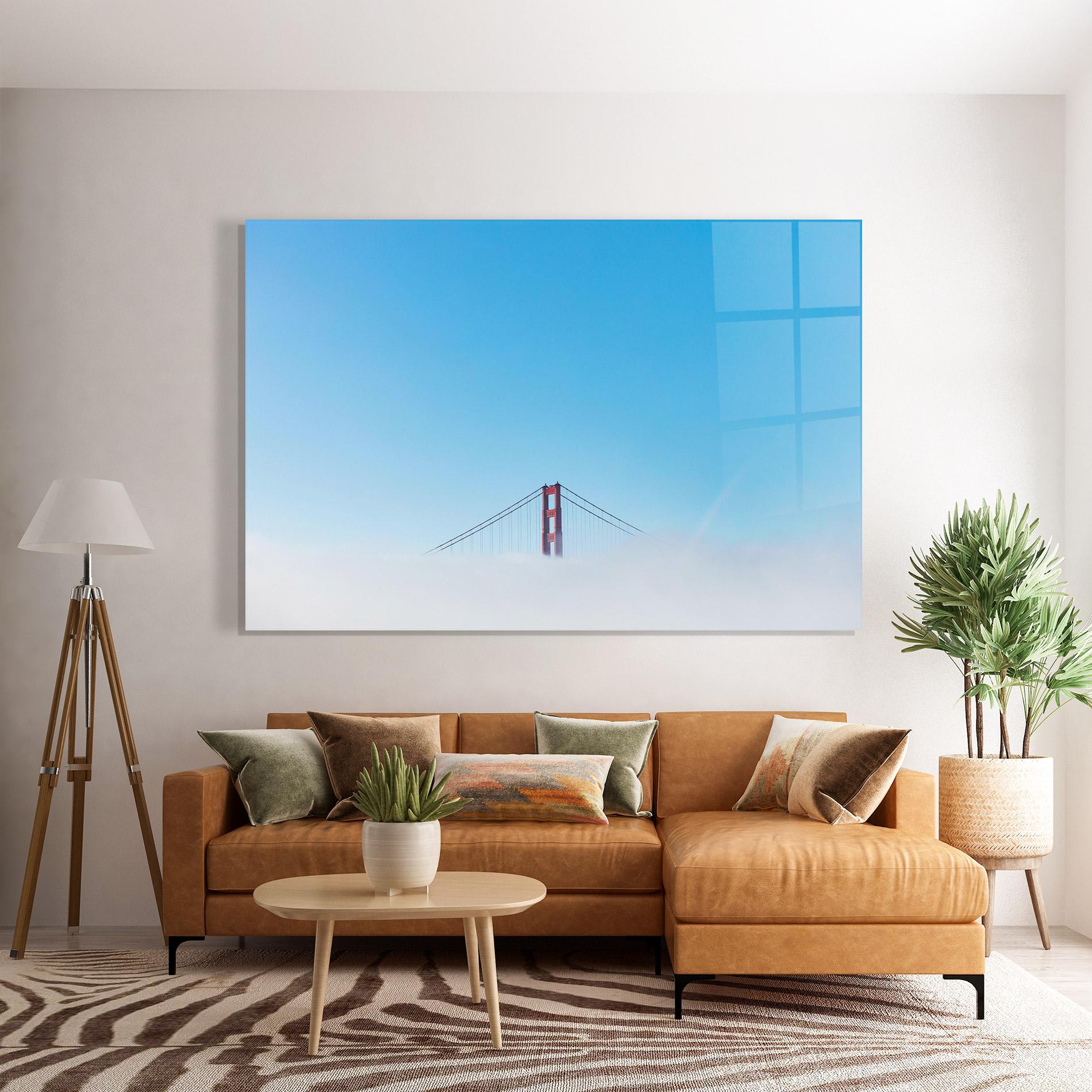 Стъклена картина High Cloud Bridge mockup 7