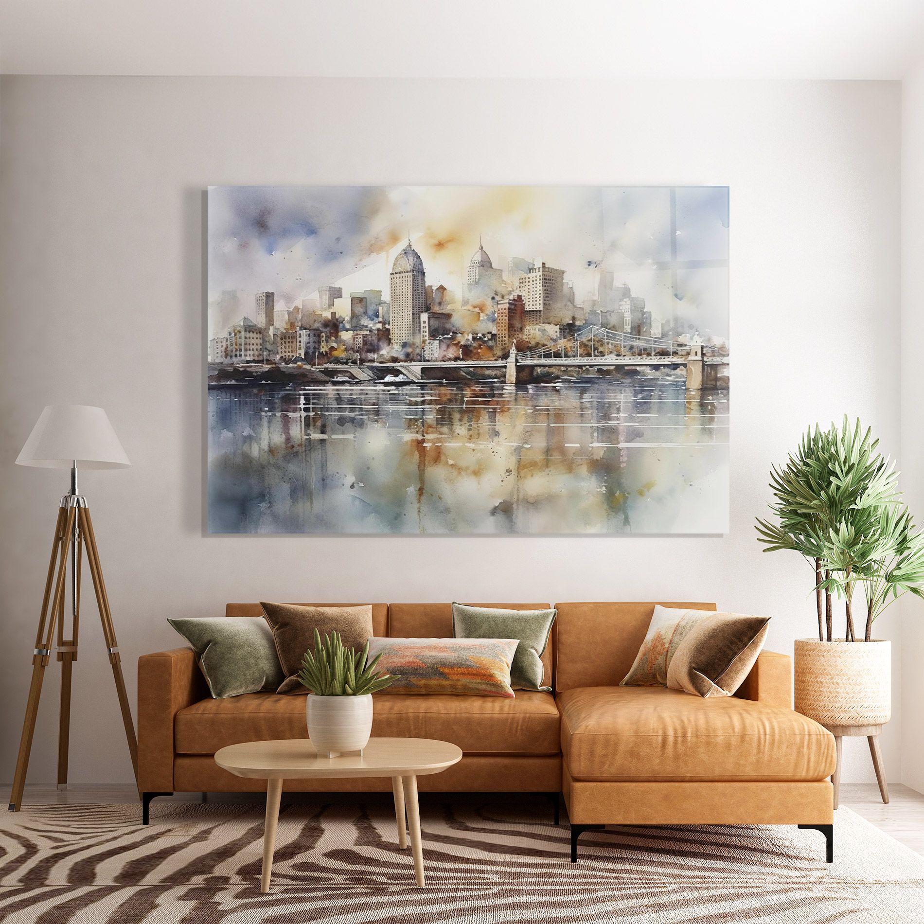 Watercolor Skyline mockup 7