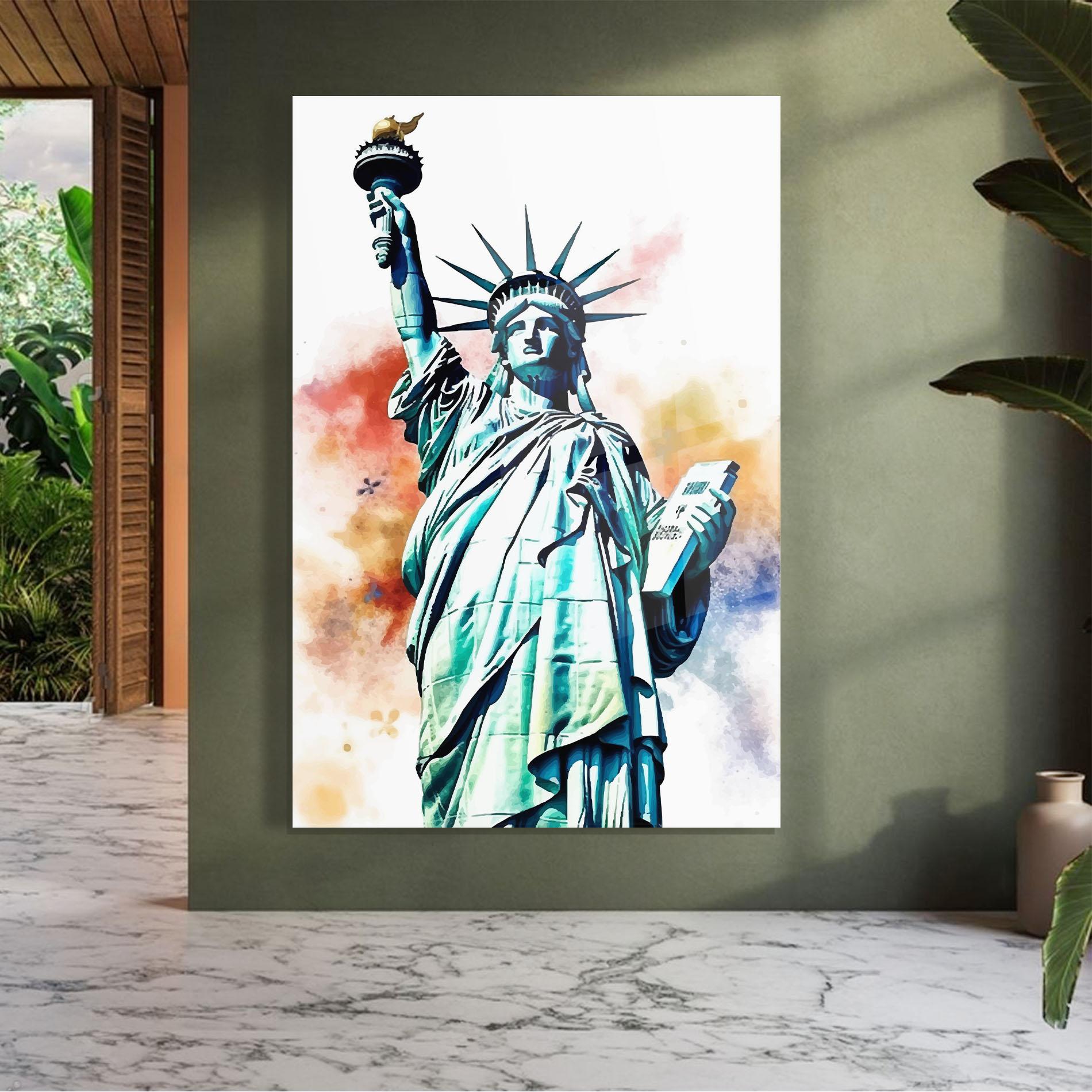 Стъклена картина Liberty Art mockup 7