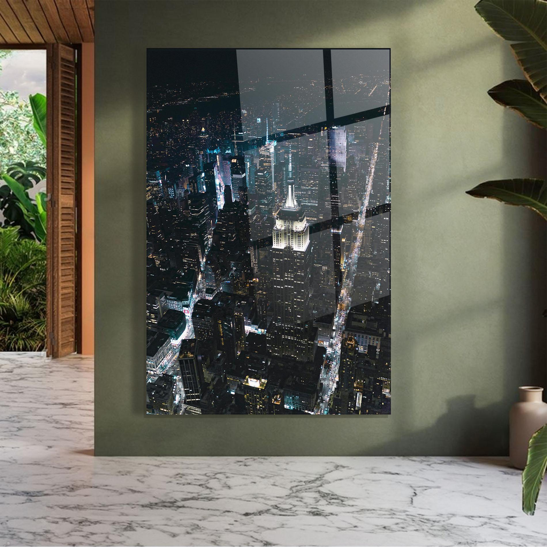 Стъклена картина Night Landscape mockup 7