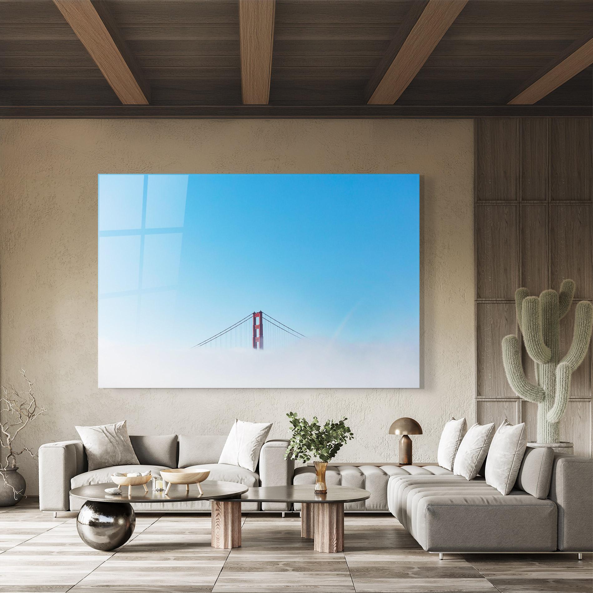 Стъклена картина High Cloud Bridge mockup 8