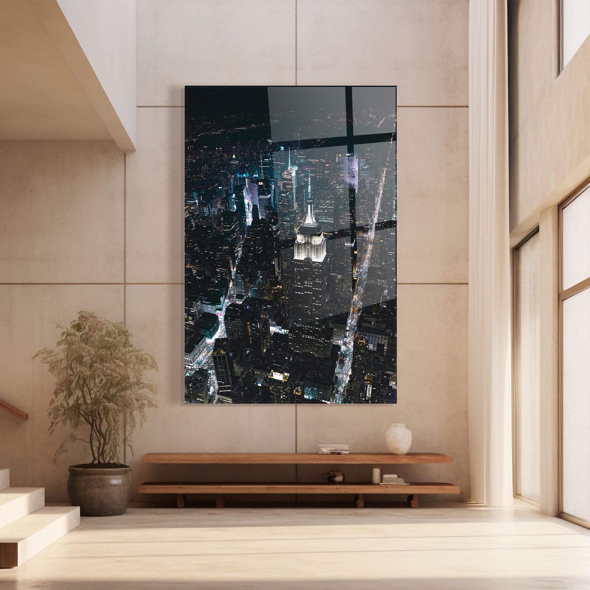 Стъклена картина Night Landscape mockup 8