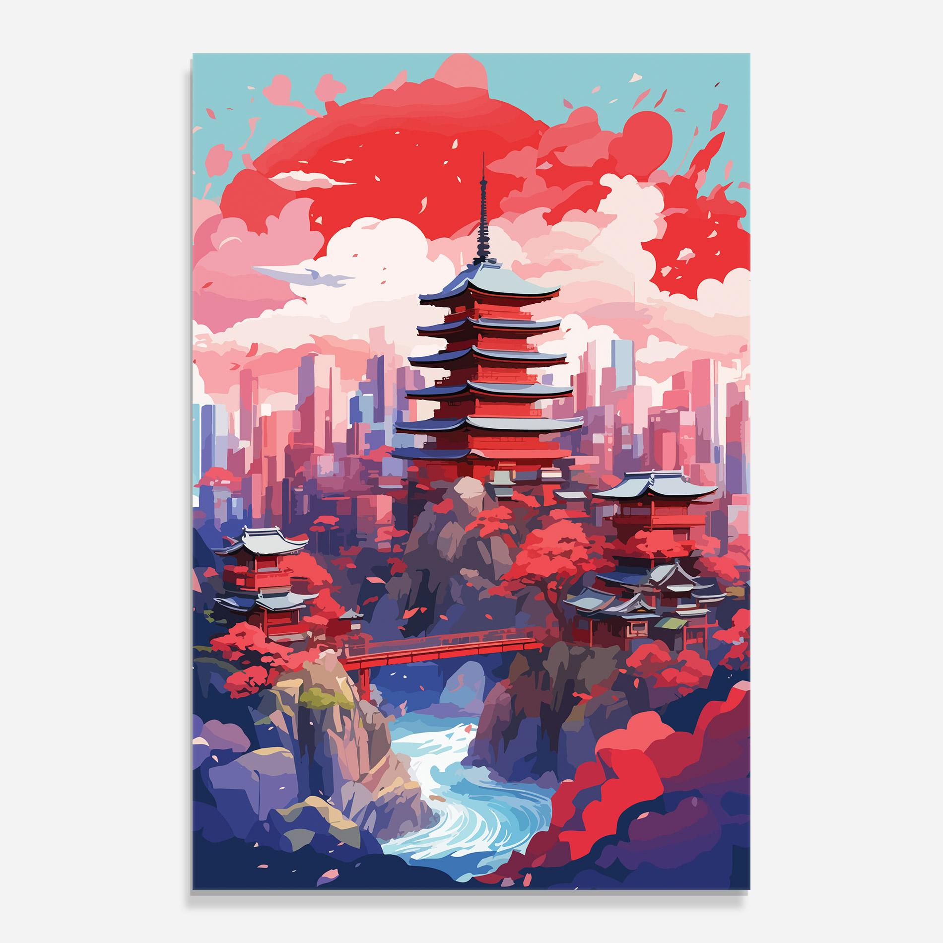 Стъклена картина City Style Art mockup 0