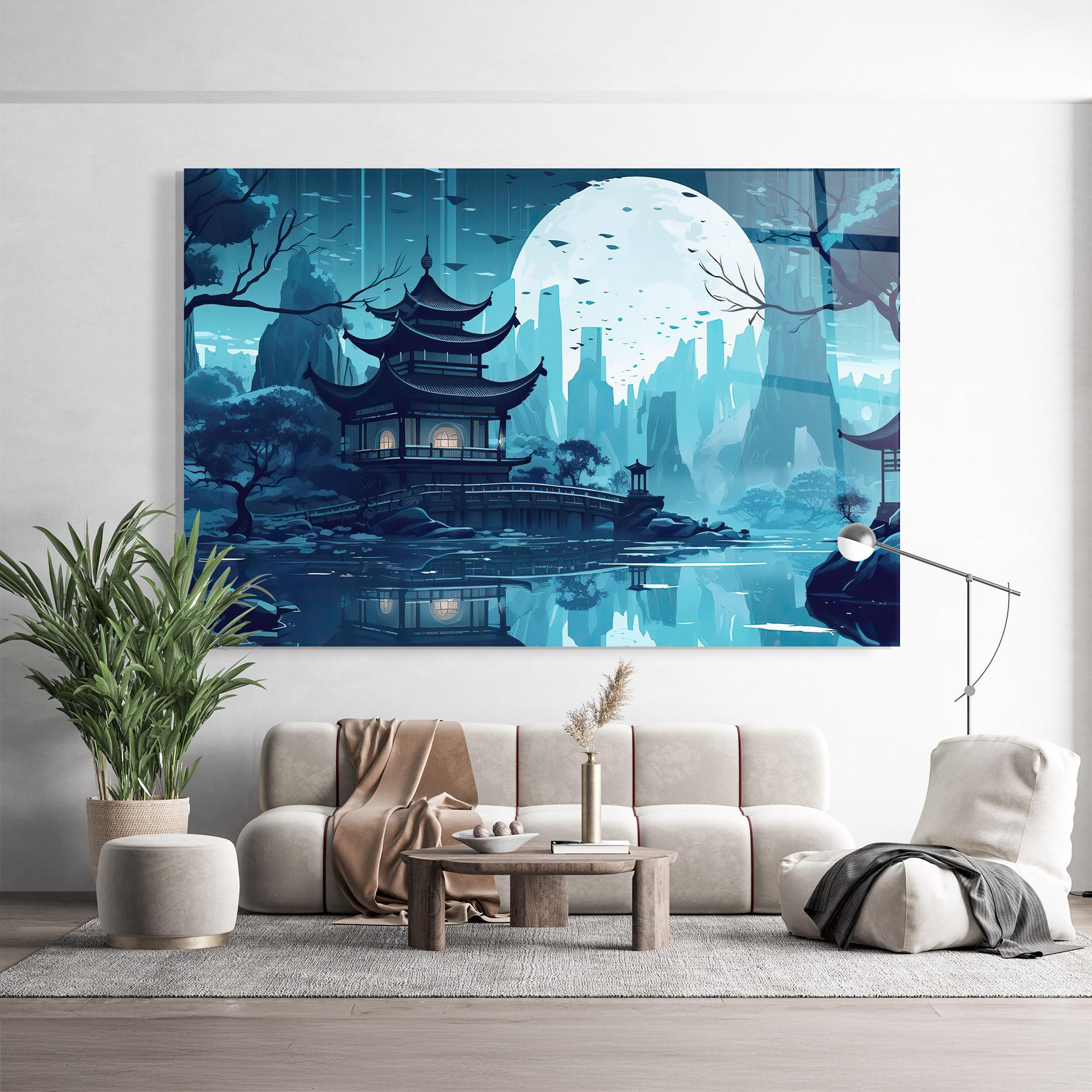 Стъклена картина Chinese Cartoon mockup 9