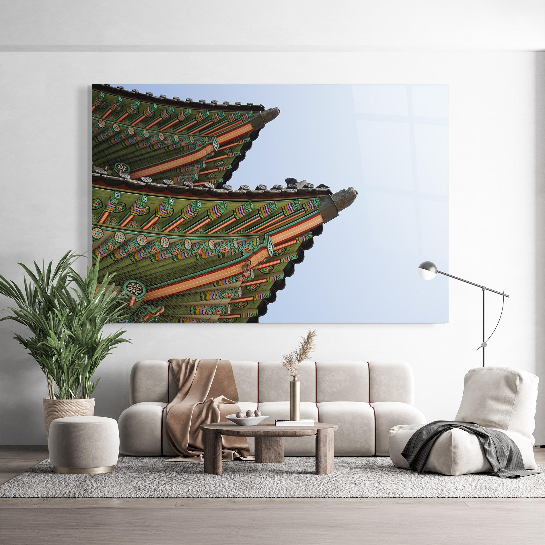 Стъклена картина Gyeongbokgung View mockup 9