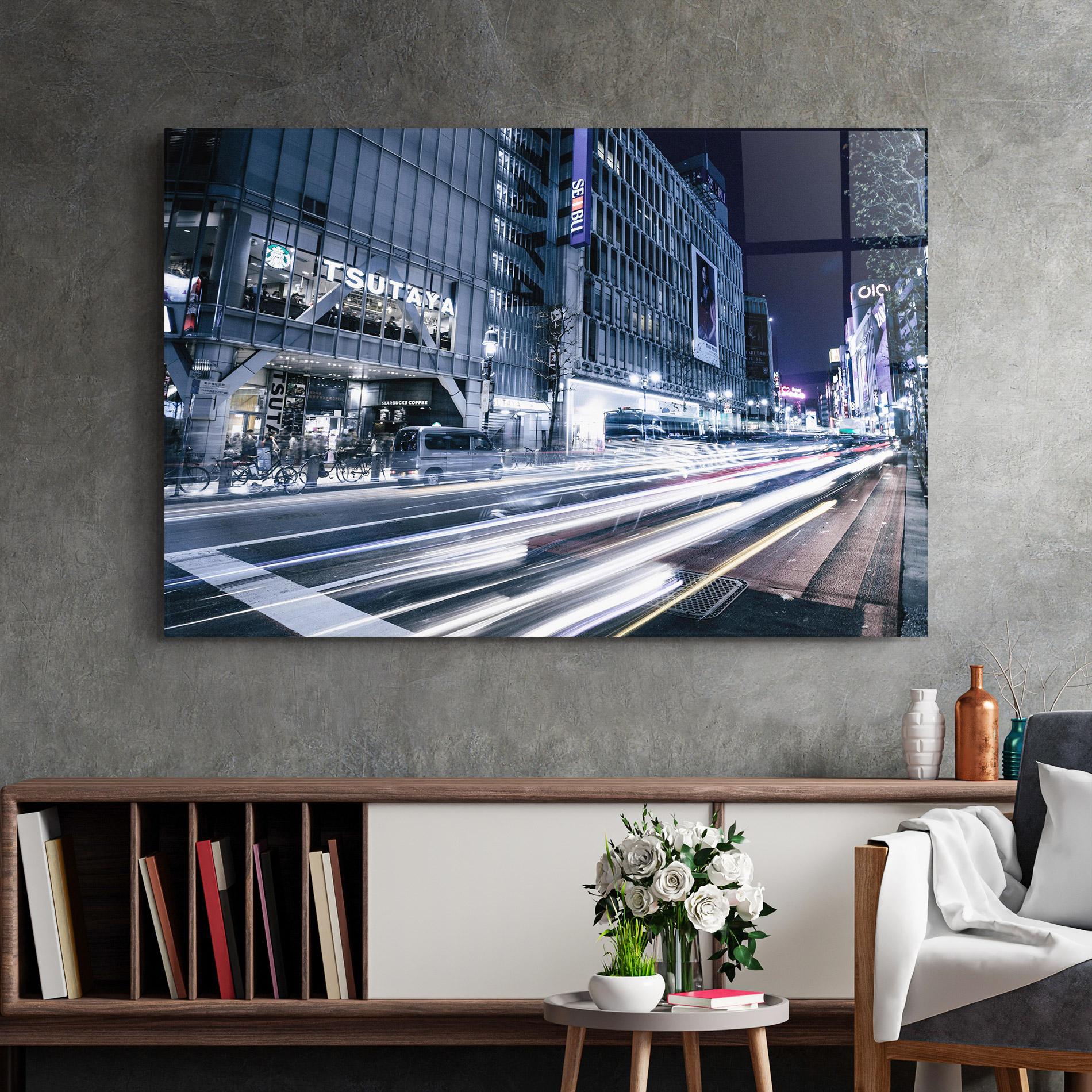 Стъклена картина Road Traffic mockup 2