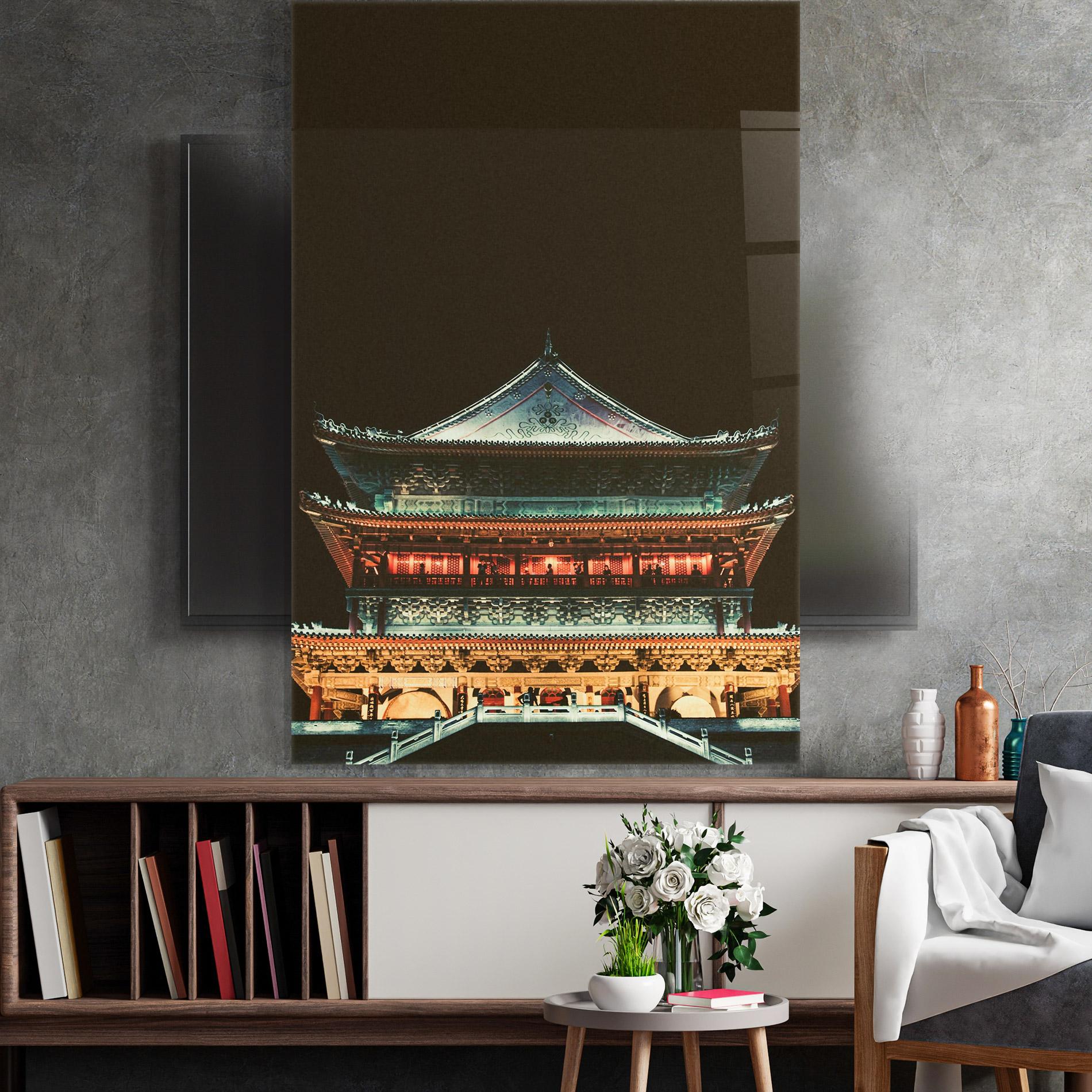 Стъклена картина Temple Of Xi An mockup 2