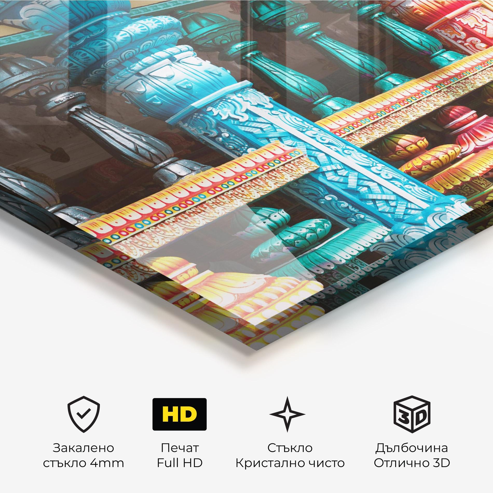 Стъклена картина Batu Caves mockup 3