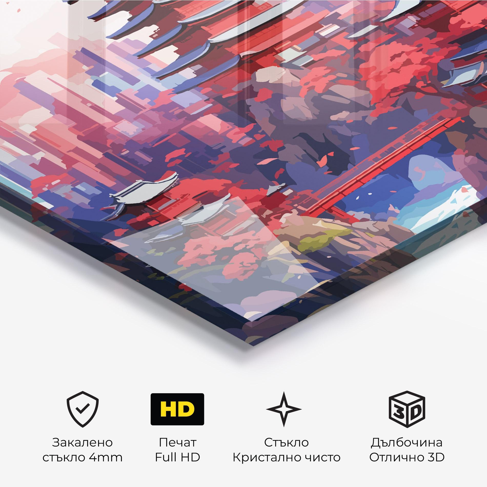 Стъклена картина City Style Art mockup 3