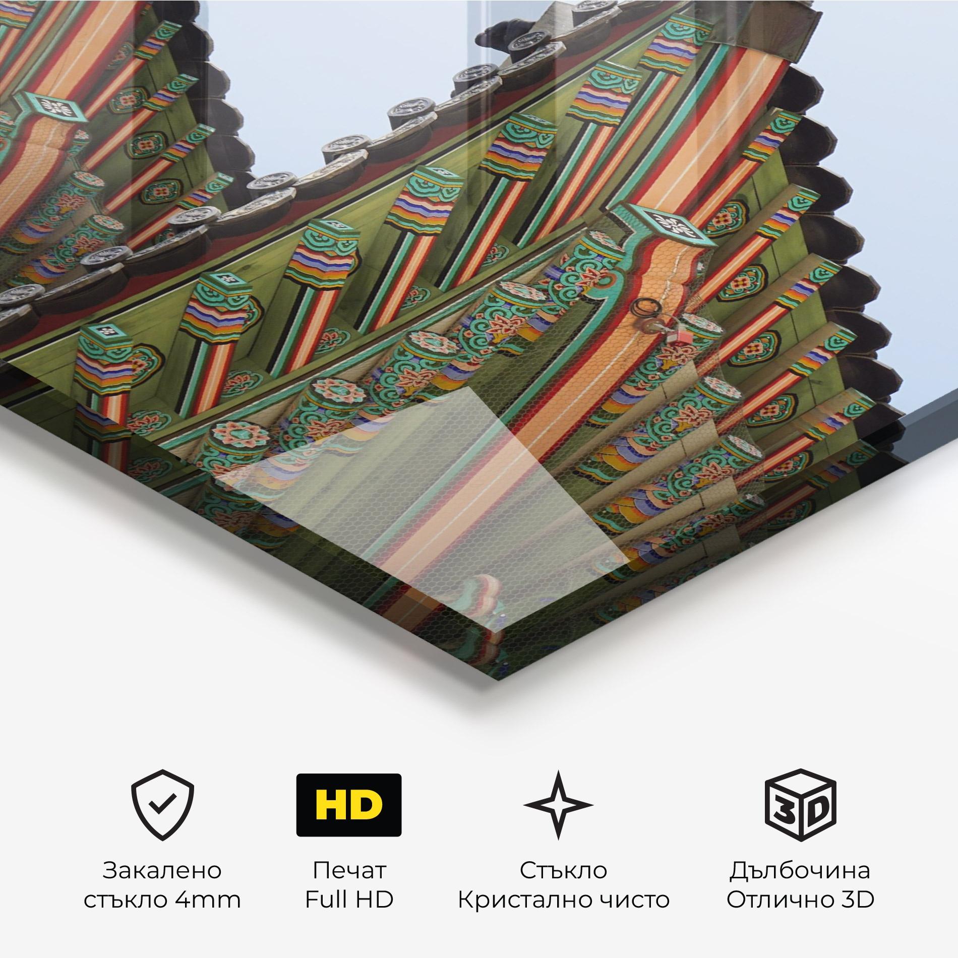 Стъклена картина Gyeongbokgung View mockup 3