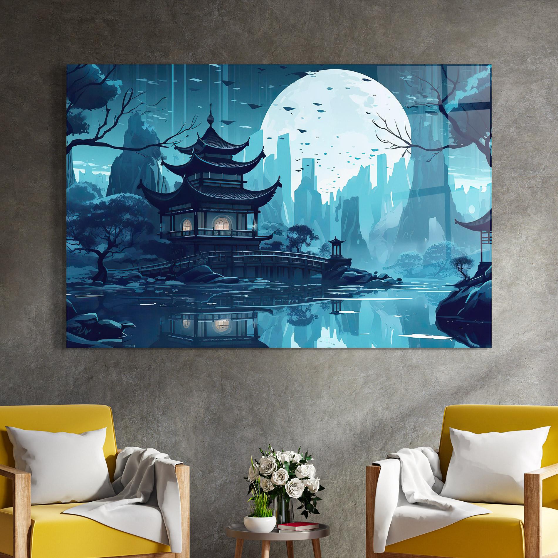 Стъклена картина Chinese Cartoon mockup 4