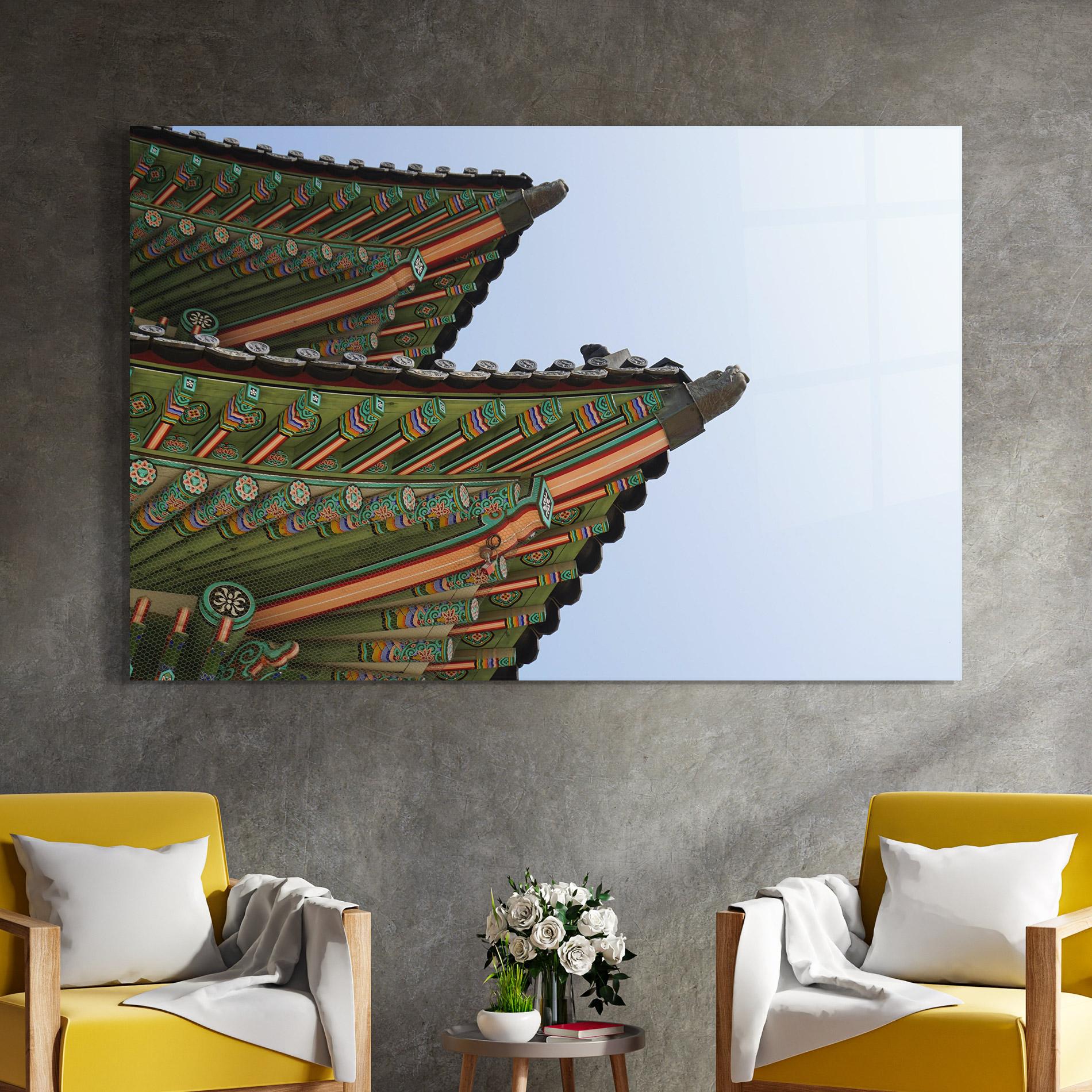 Стъклена картина Gyeongbokgung View mockup 4