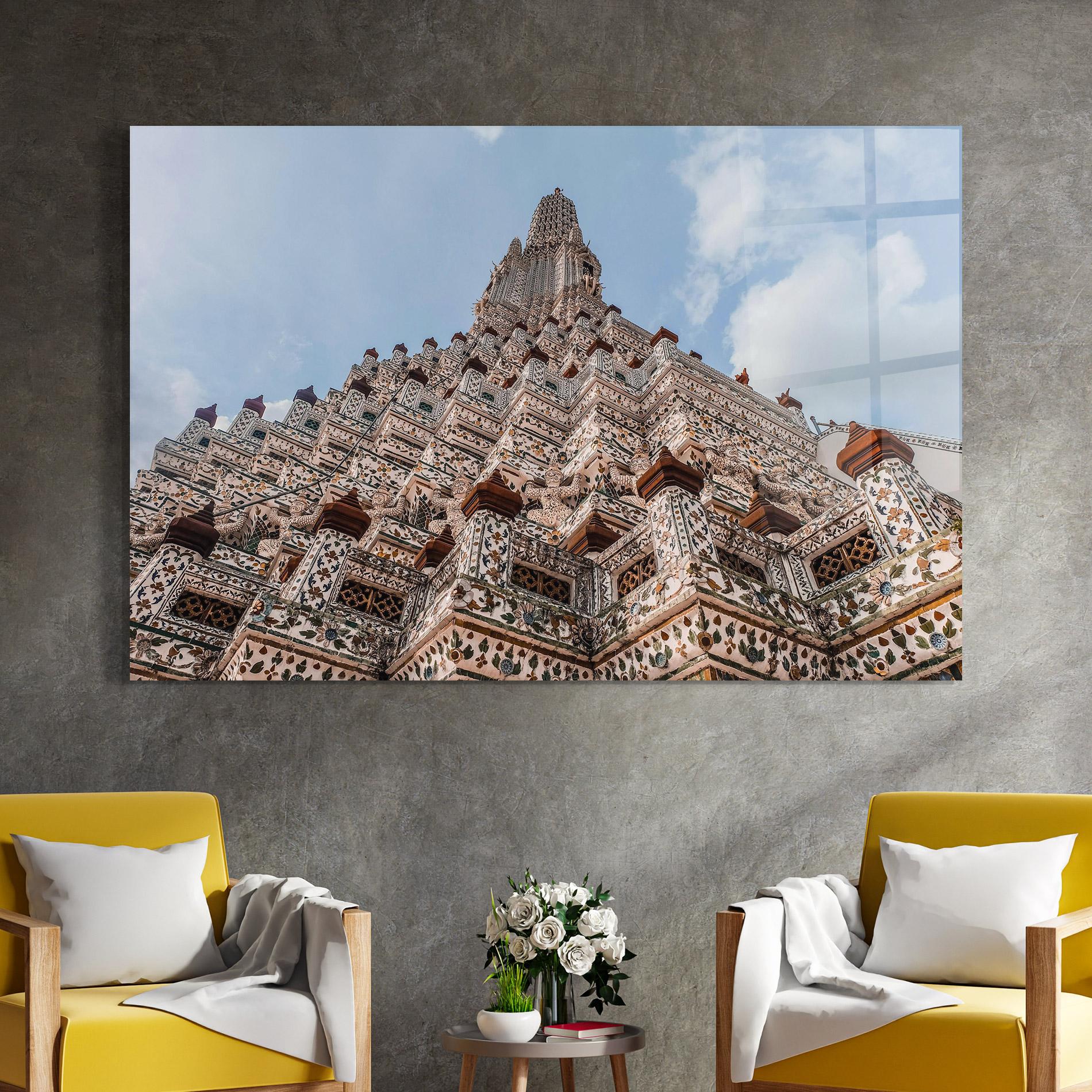 Стъклена картина Temple Of Dawn mockup 4