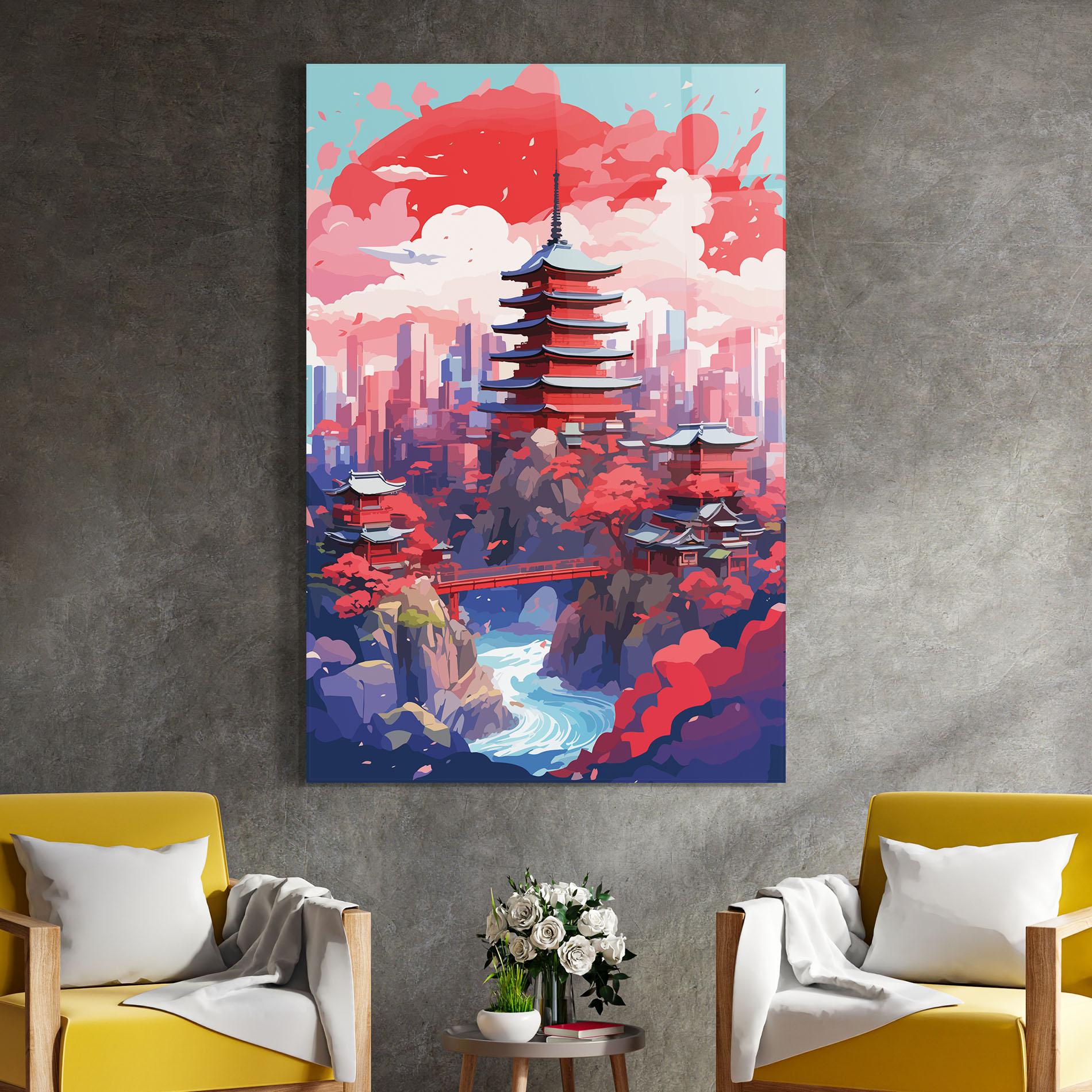 Стъклена картина City Style Art mockup 4