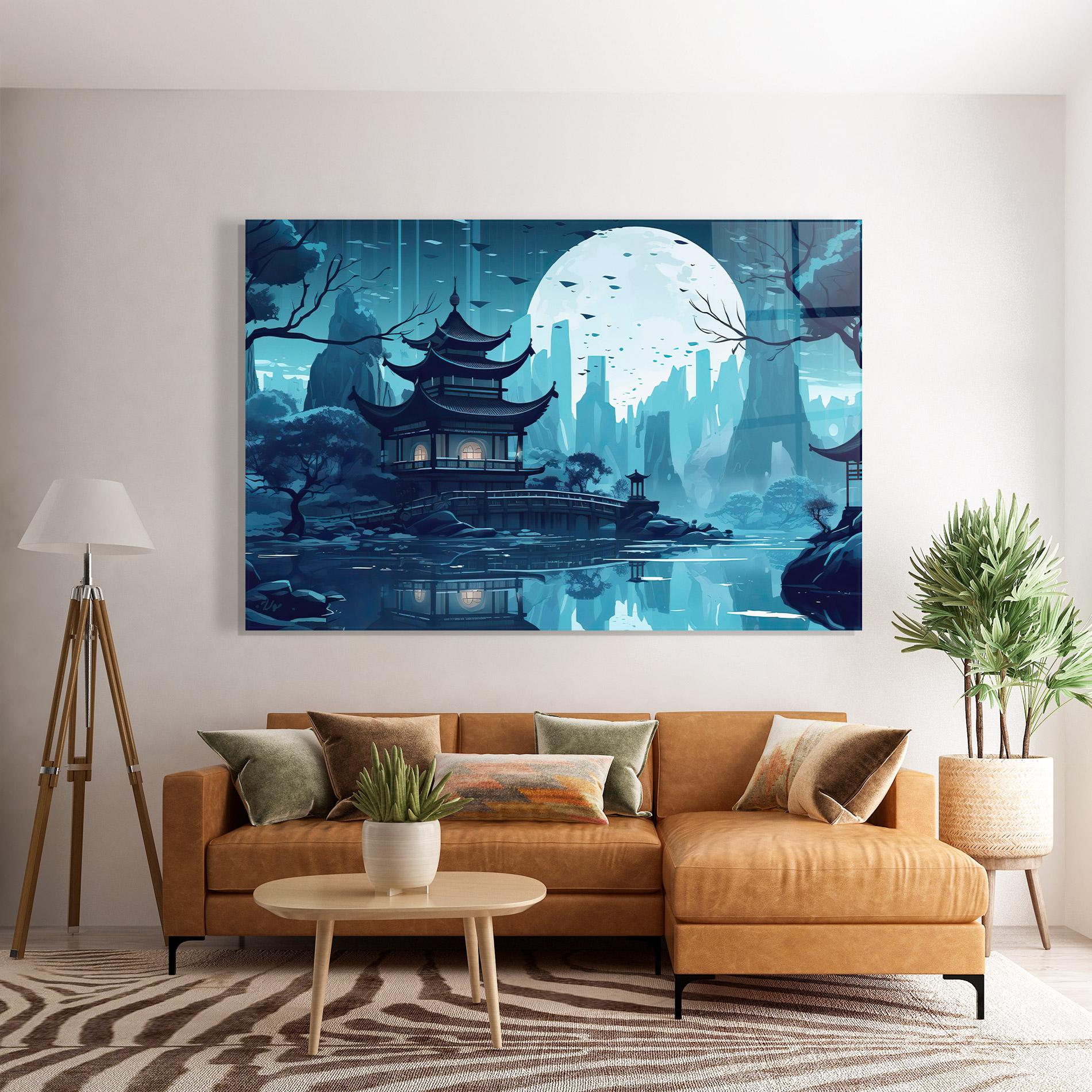 Стъклена картина Chinese Cartoon mockup 7