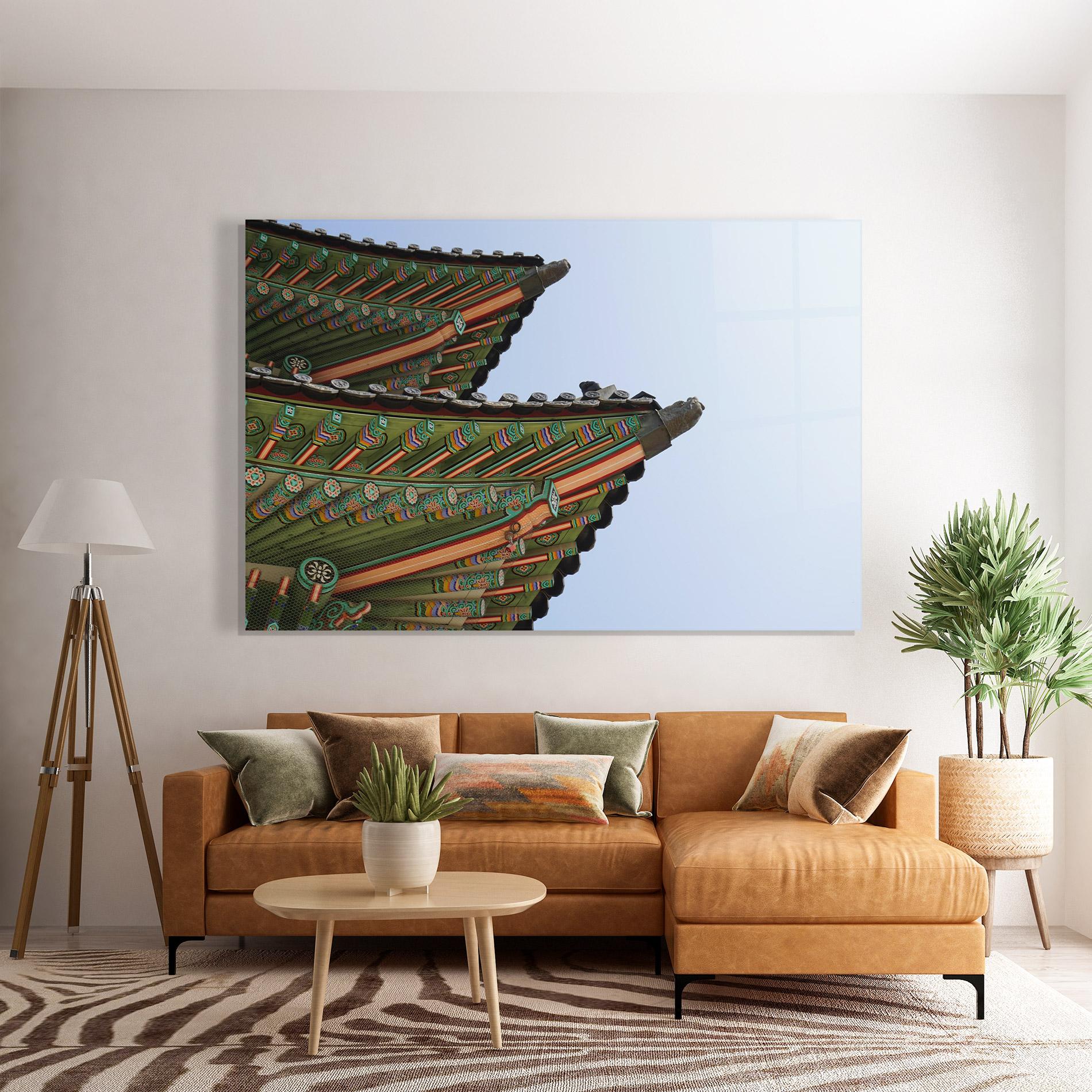 Стъклена картина Gyeongbokgung View mockup 7