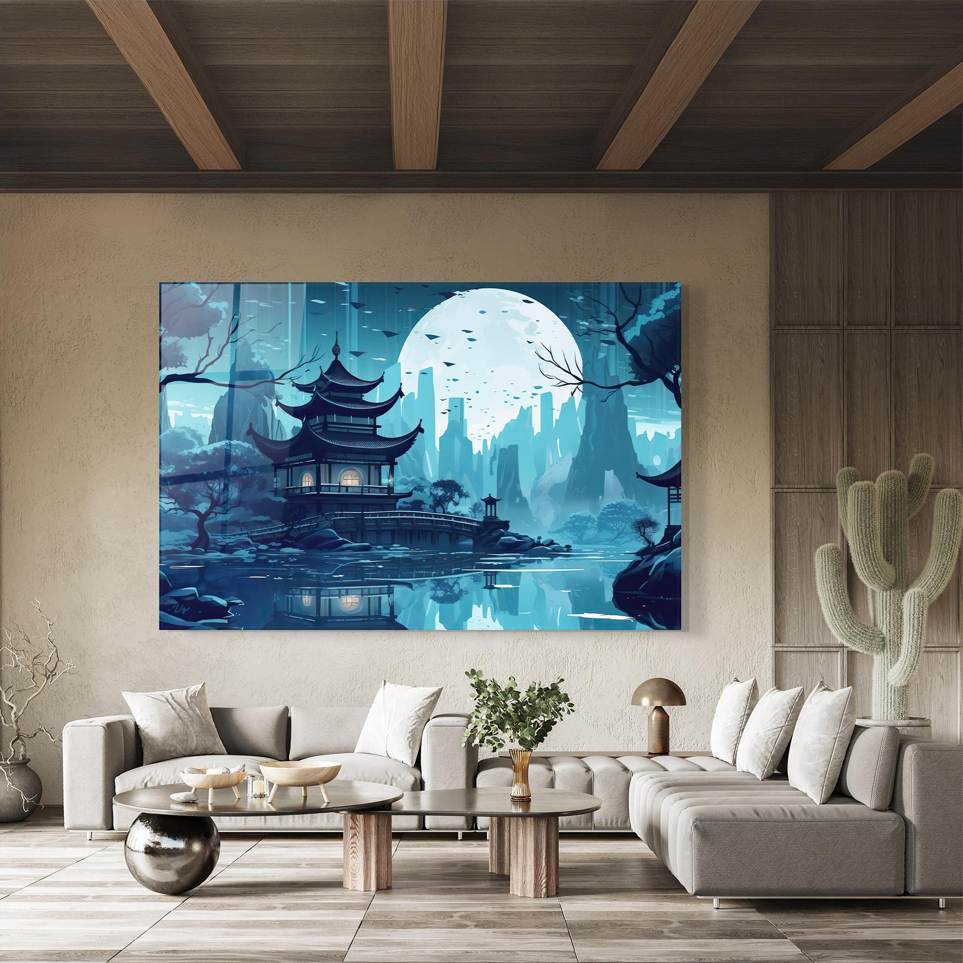 Стъклена картина Chinese Cartoon mockup 8