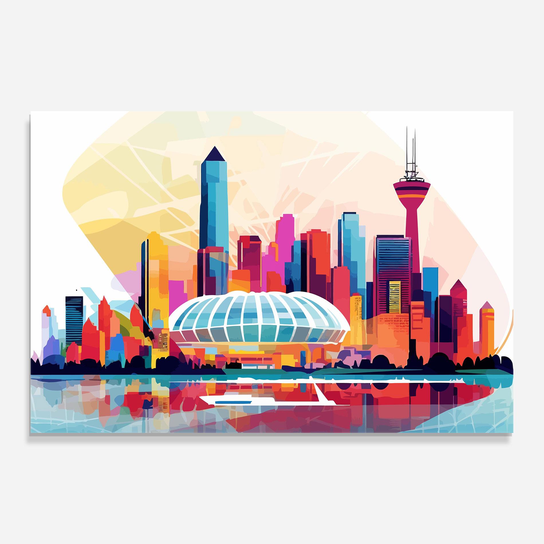 Стъклена картина Olympic Stadium Color mockup 0