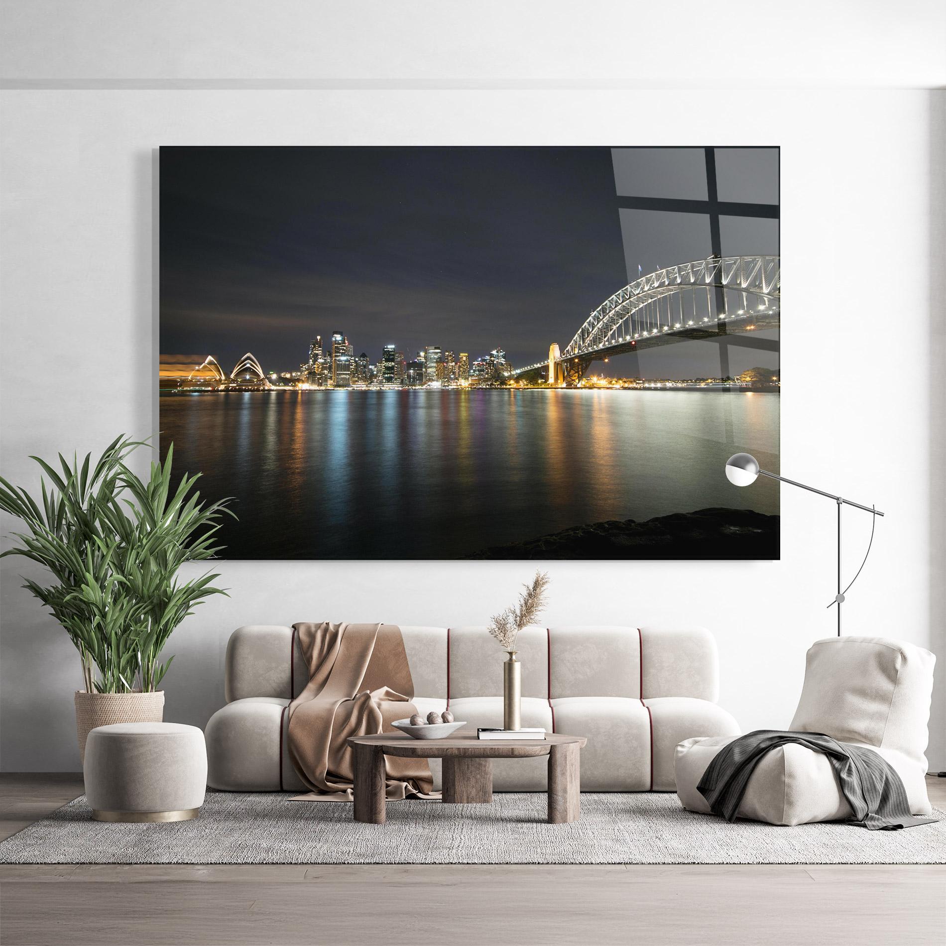 Стъклена картина Harbour Bridge mockup 9