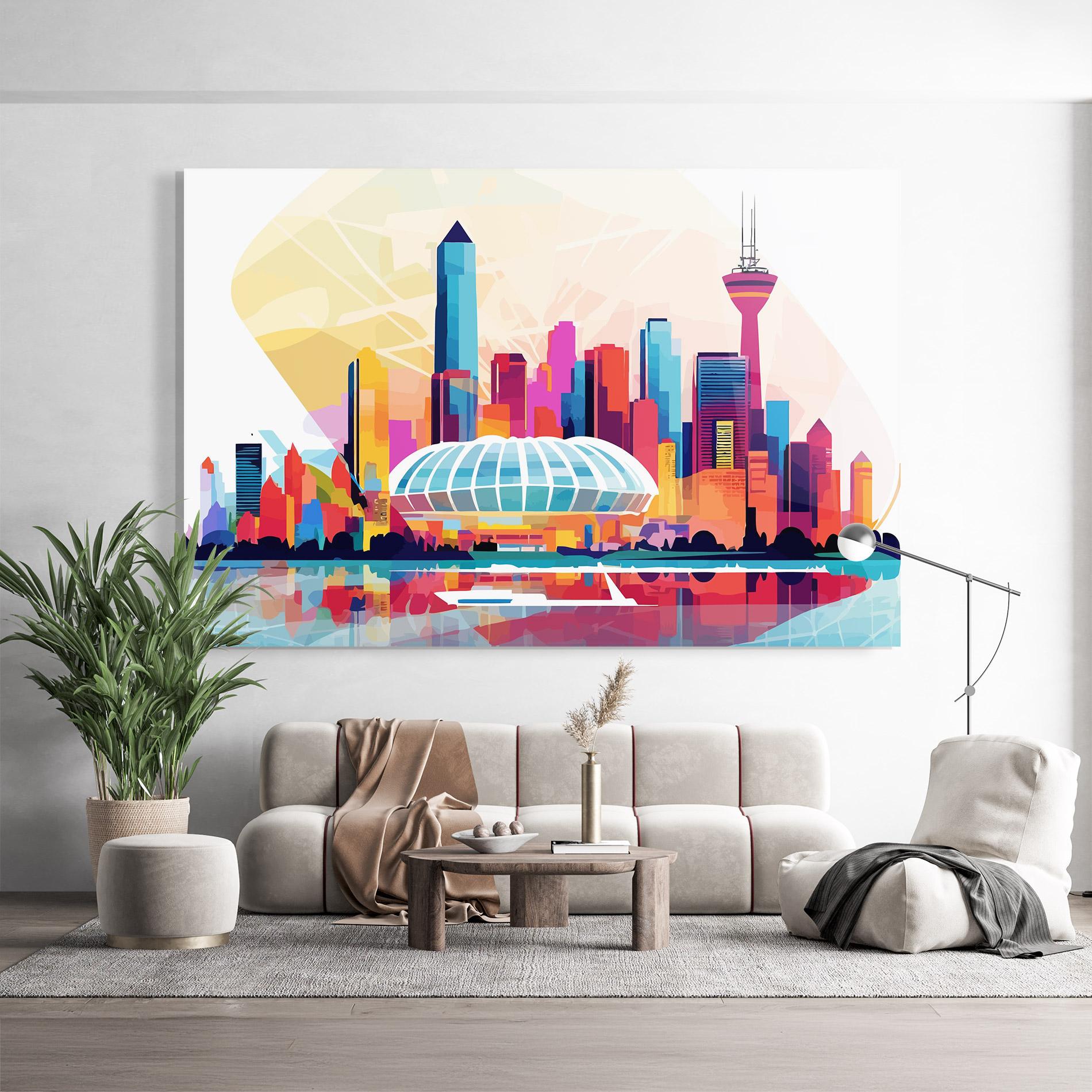 Стъклена картина Olympic Stadium Color mockup 9