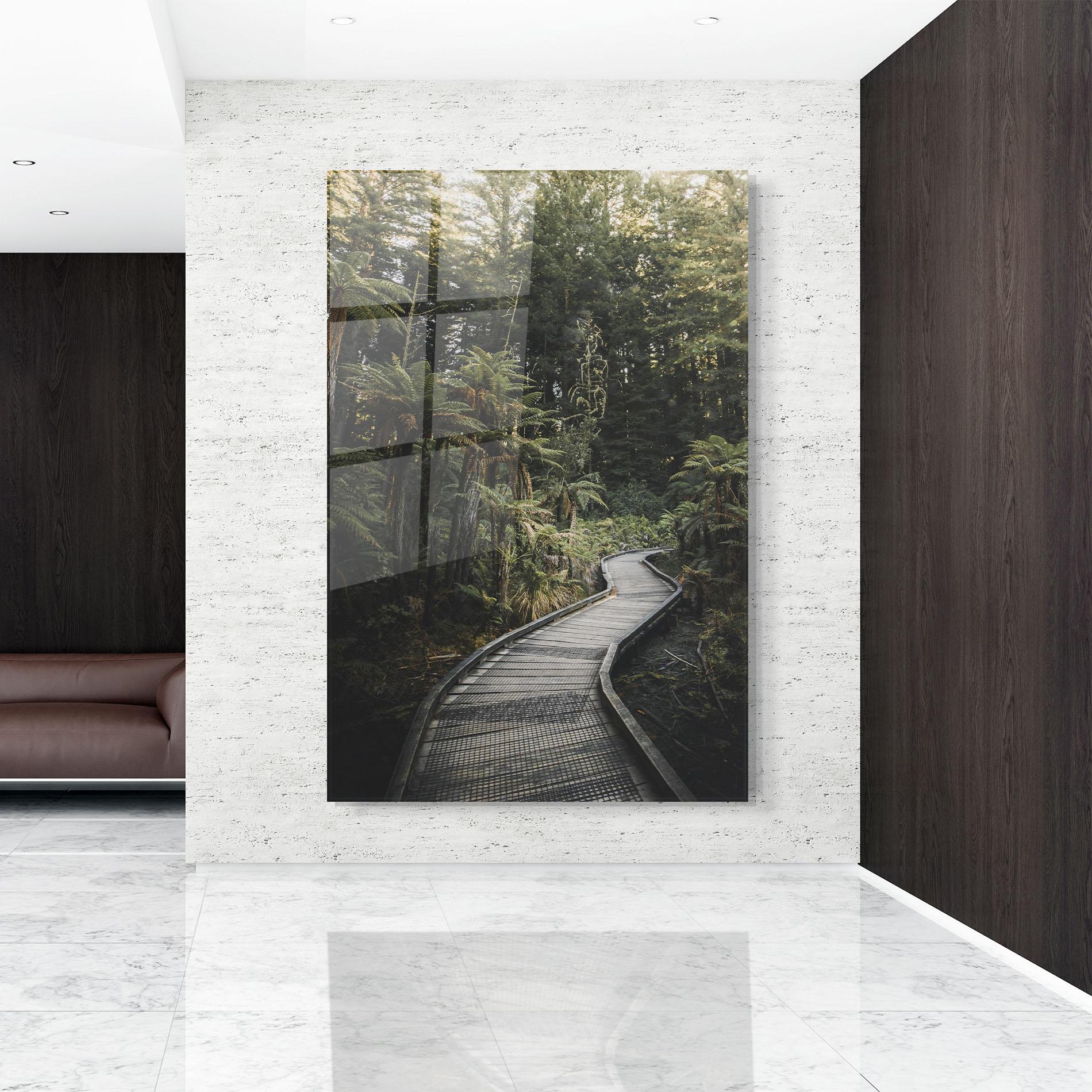 Стъклена картина Forest Path View mockup 9