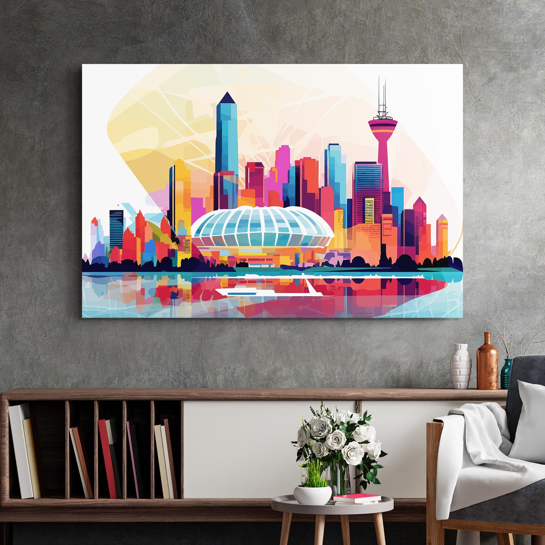 Стъклена картина Olympic Stadium Color mockup 2