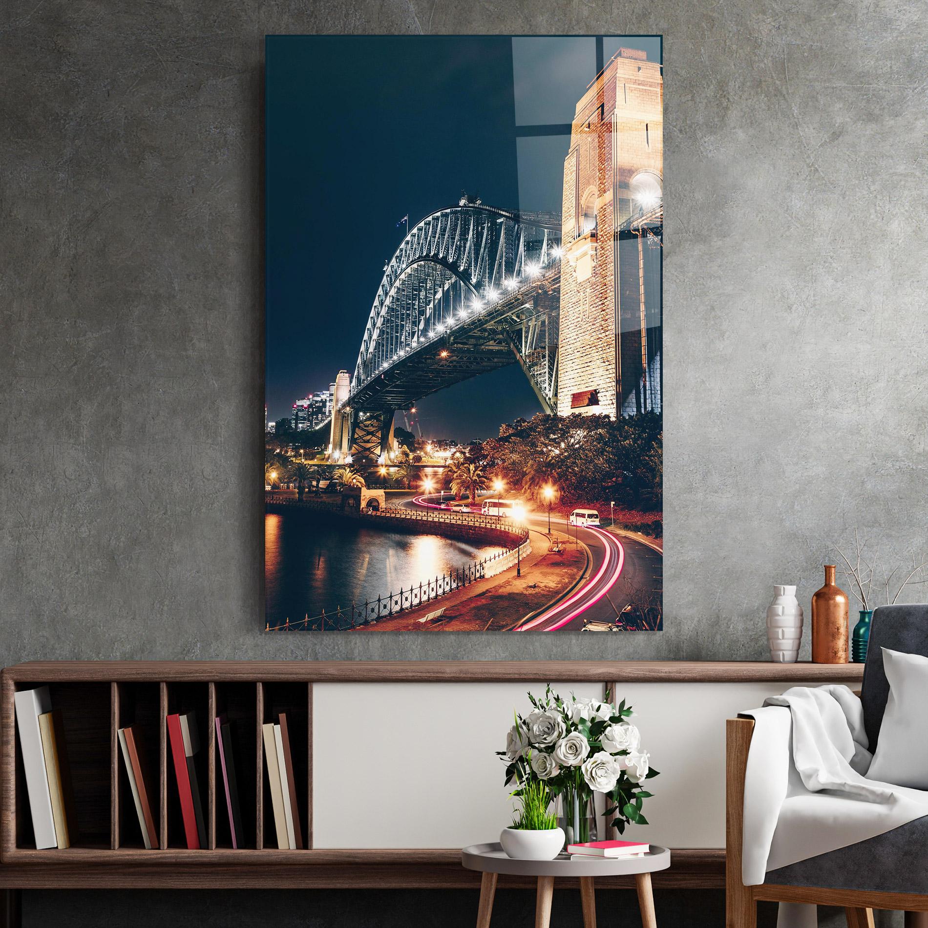 Стъклена картина Sydney Harbour Bridge mockup 2